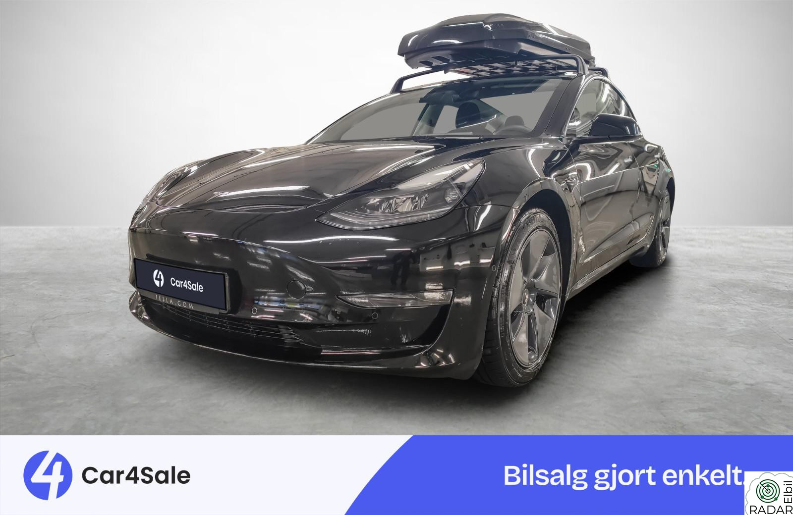 TESLA Model 3 Long Range AWD 602km/ Takboks/ 1-Eier/ Premium/ P.Varme