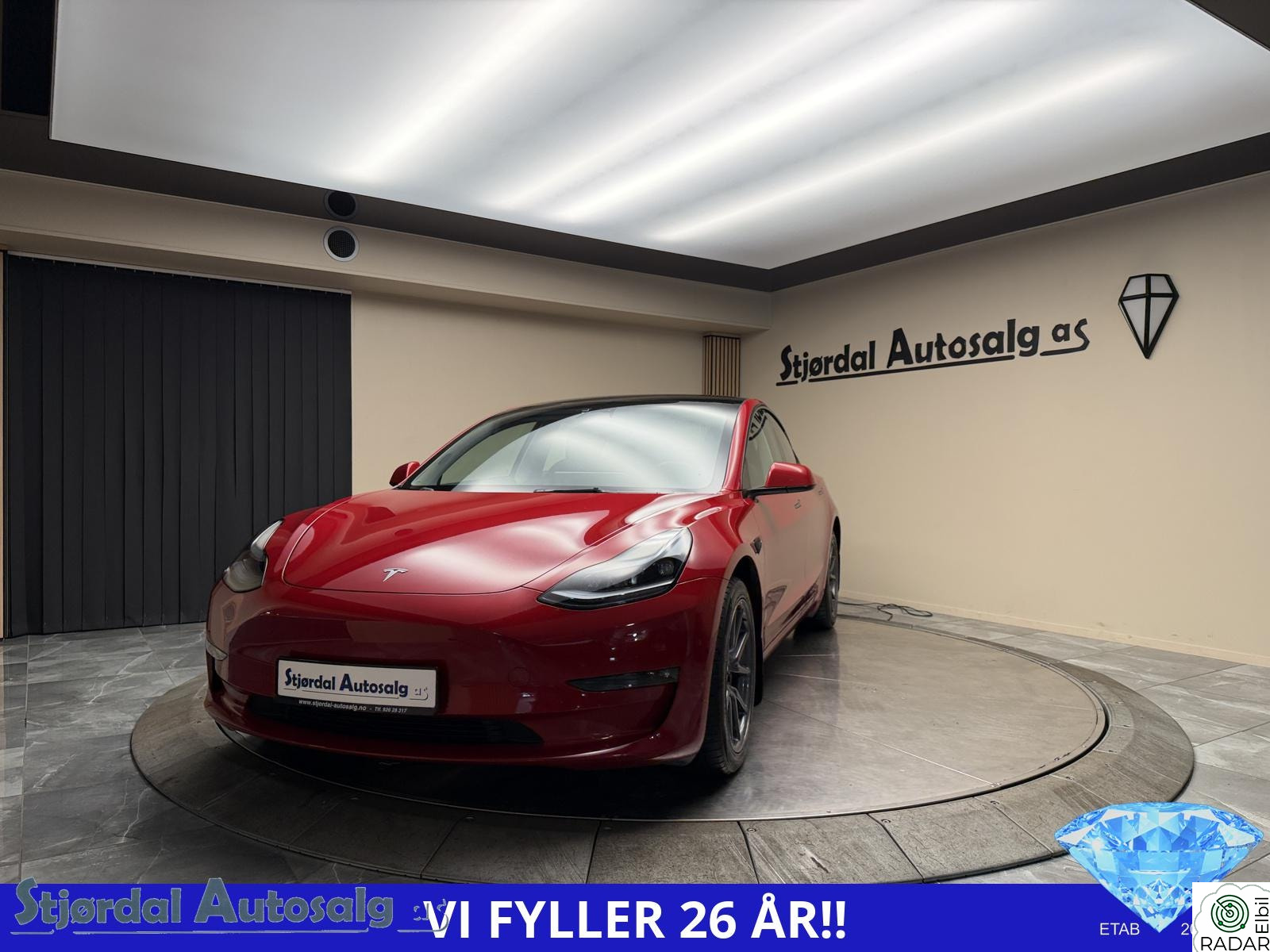 TESLA Model 3 LR AWD/Skinn/Pano/Autopilot/ACC/Navi/APP/1-eier/Norsk