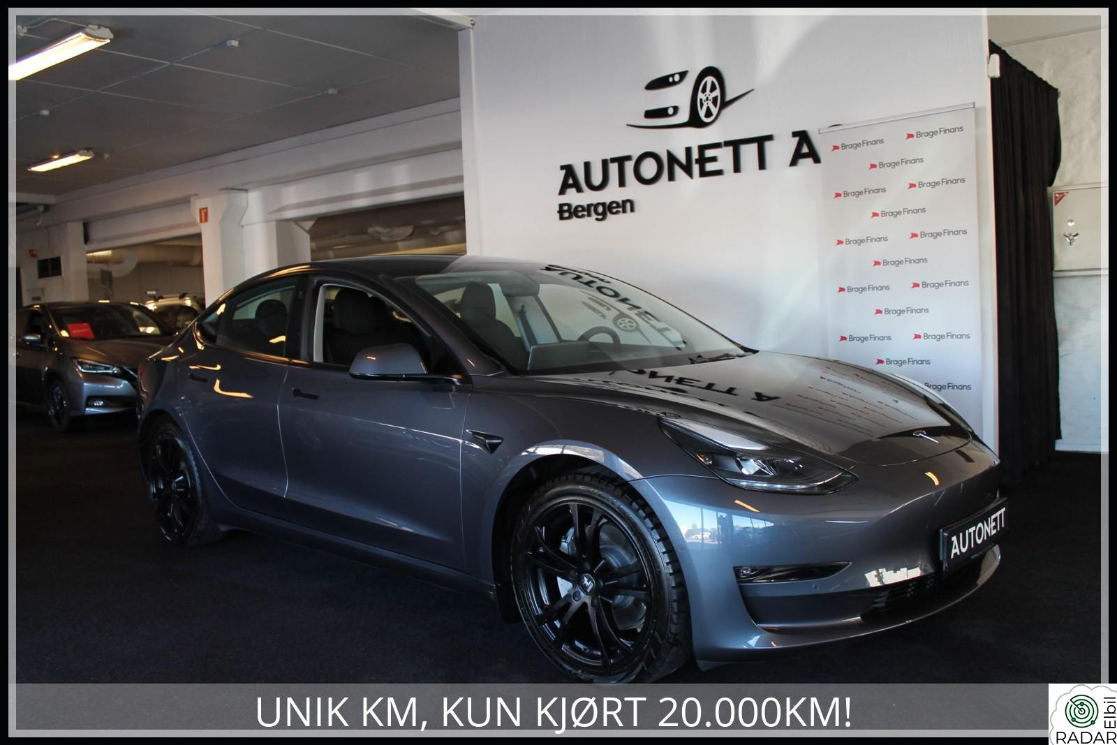 TESLA Model 3 Long Range AWD,WLTP 580KM,Pano,Skinn,KUN KJØRT 20.00KM!