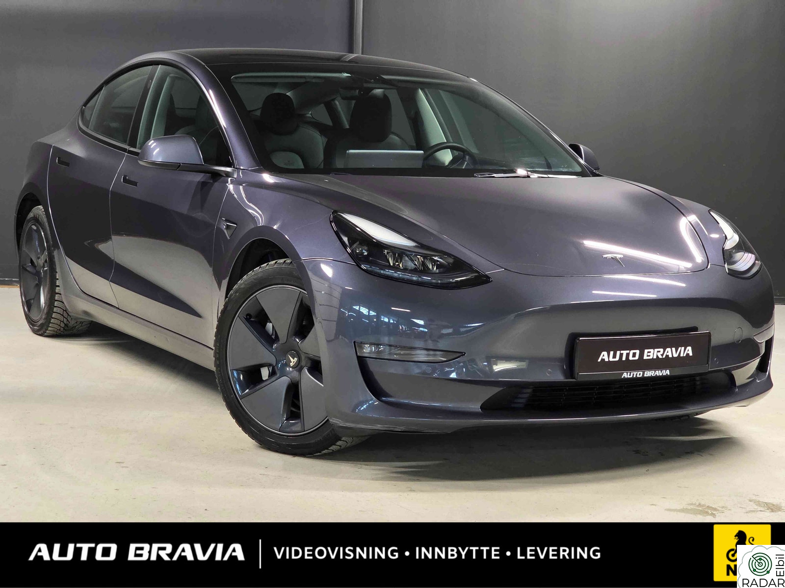 TESLA Model 3 LONG RANGE/AWD/614KM/RATTVARME/KROK/INNBYTTE/NAF TEST