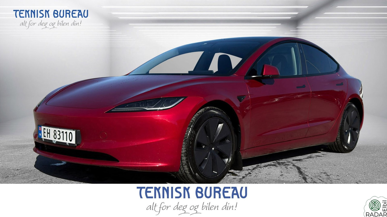 TESLA Model 3 Long Range AWD Highland Rød