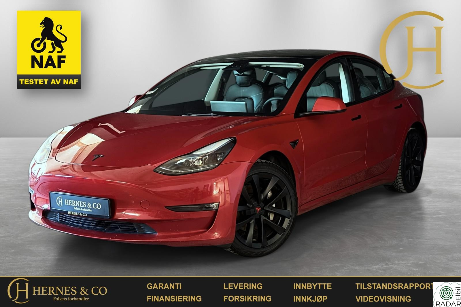 TESLA Model 3 AWD/LongRange/614KM/AP/Varmepumpe/S+V+++