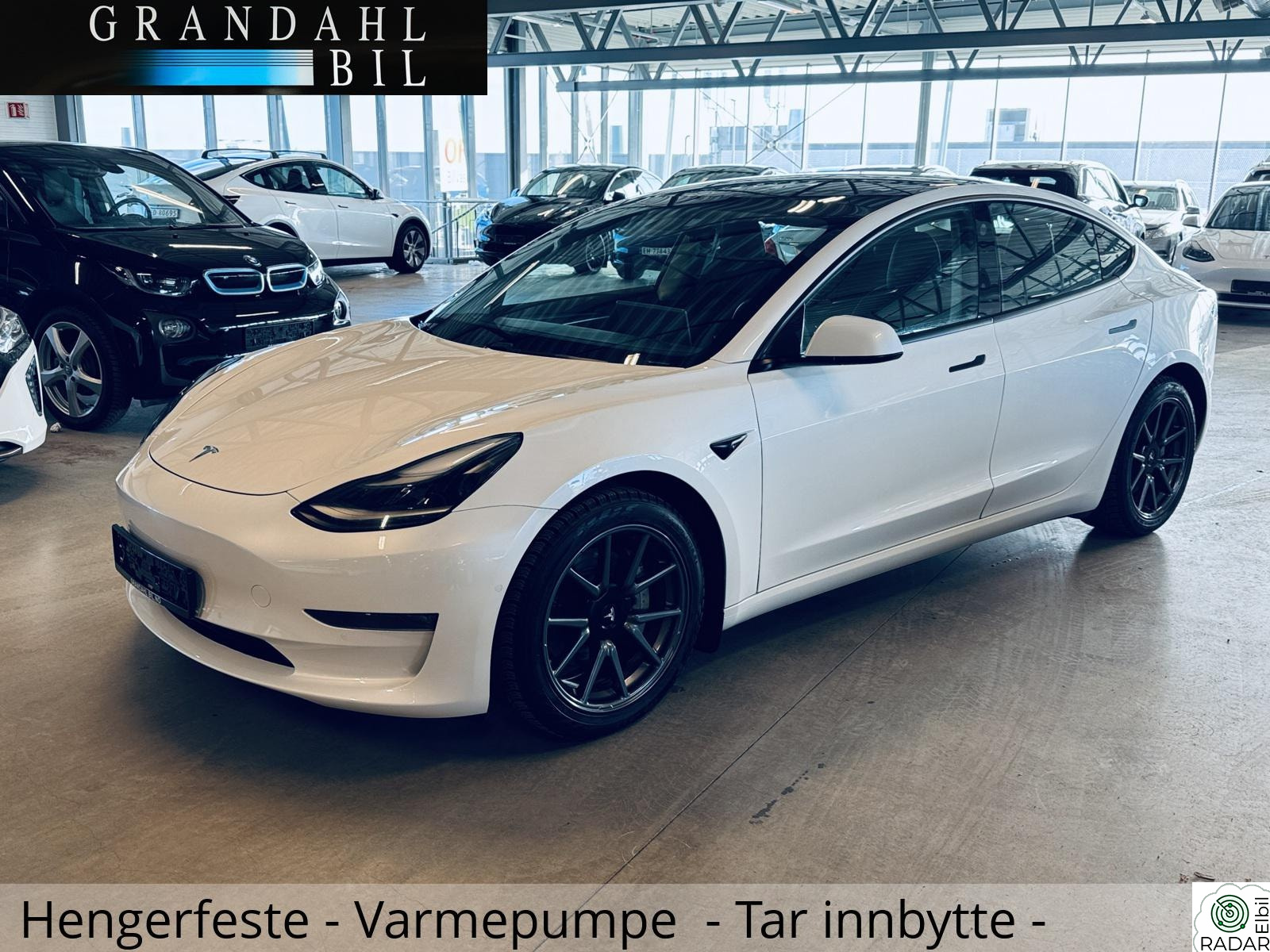 TESLA Model 3 LR - 4WD -Varmepumpe -Skinn -Hengerfeste- Tar innbytte