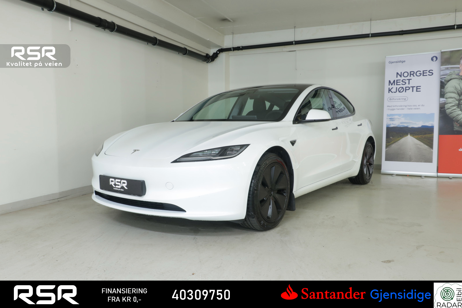 TESLA Model 3 Long Range AWD - premium - 629wltp - finans!