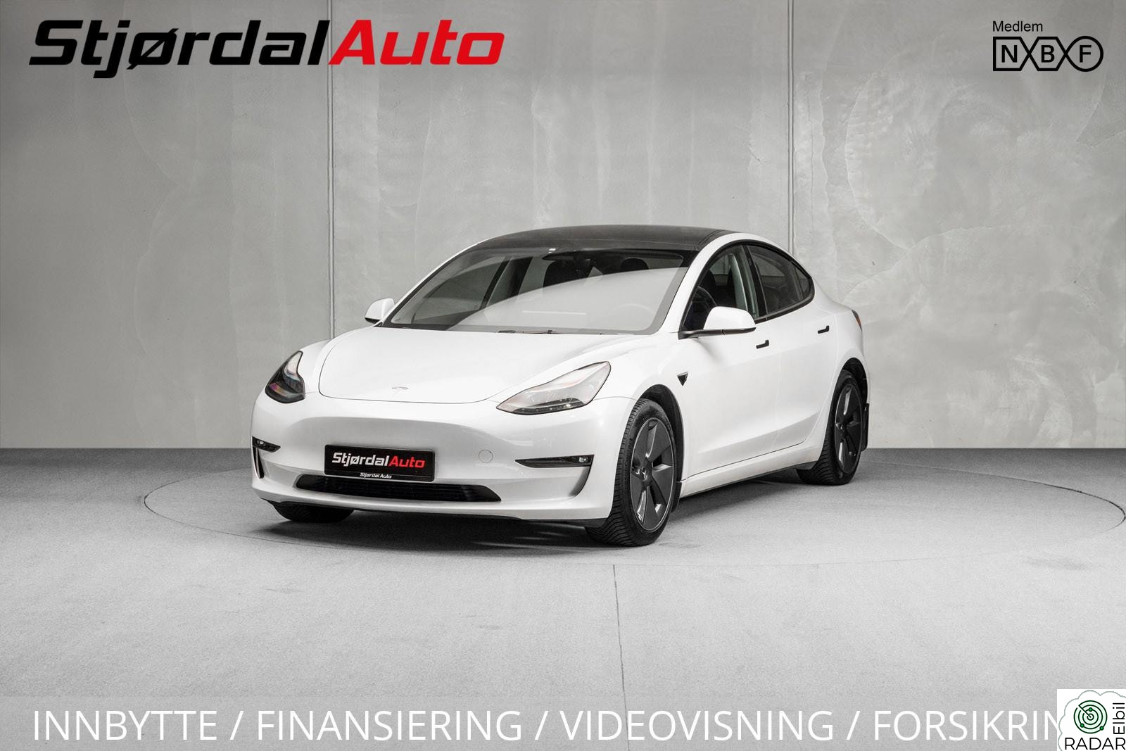 TESLA Model 3 Long Range 602km - NYE SOMMERDEKK OG 1-EIERS BIL!