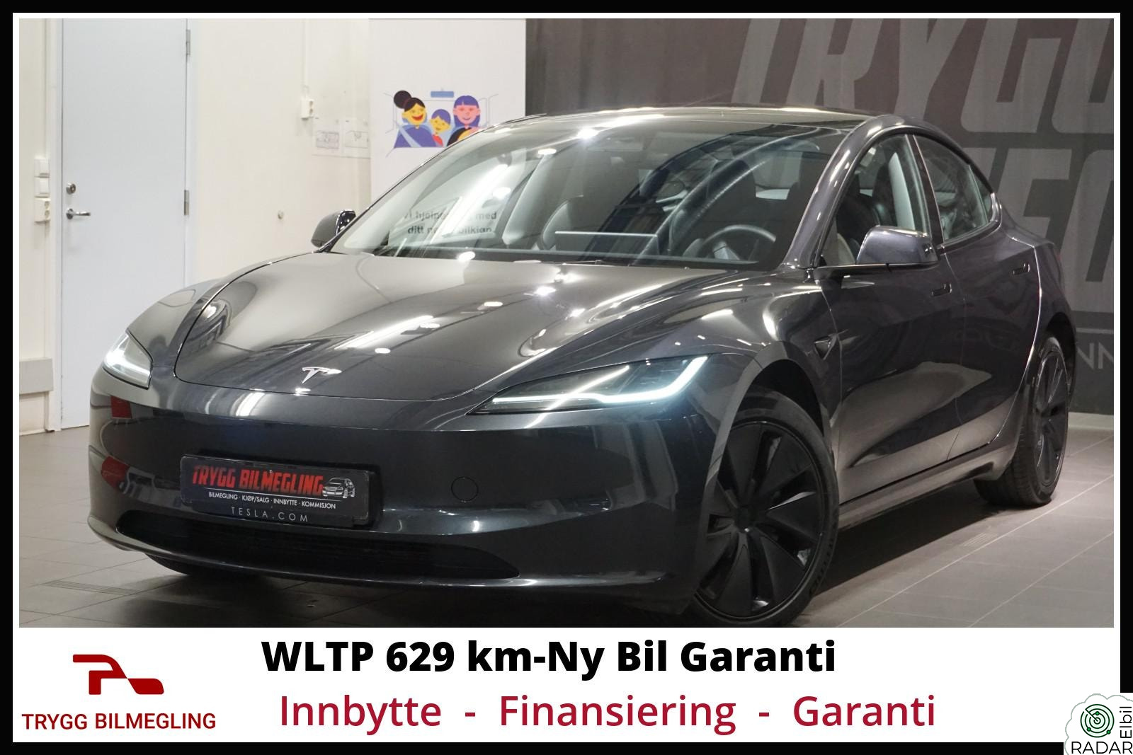 TESLA Model 3 LONG RANGE AWD-1 EIER BIL-NY BIL GARANTI-SE DETALJER+++