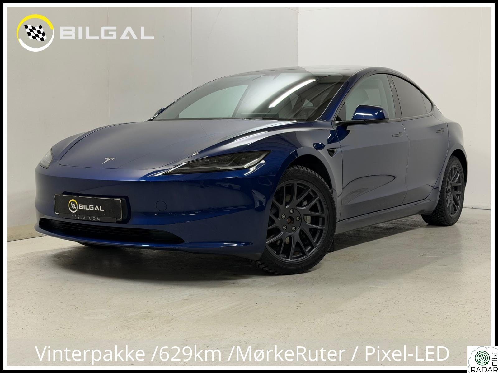 TESLA Model 3 LongRange 498HK 4x4 SortOptikk Hvitt-interiør HiFi Pen