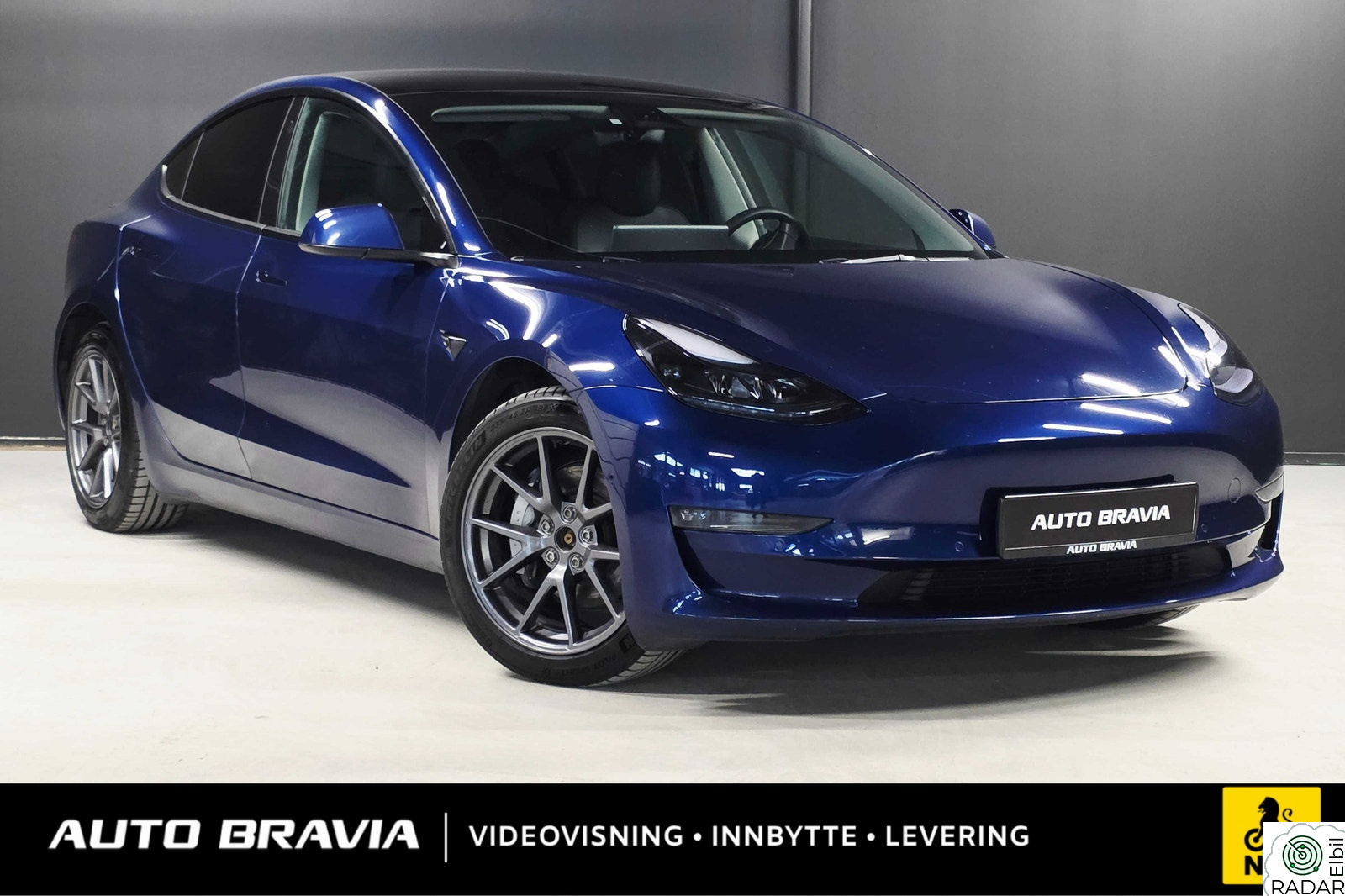 TESLA Model 3 LONG RANGE/DUAL MOTOR/614KM/RATTVARME/INNBYTTE/NAF TEST