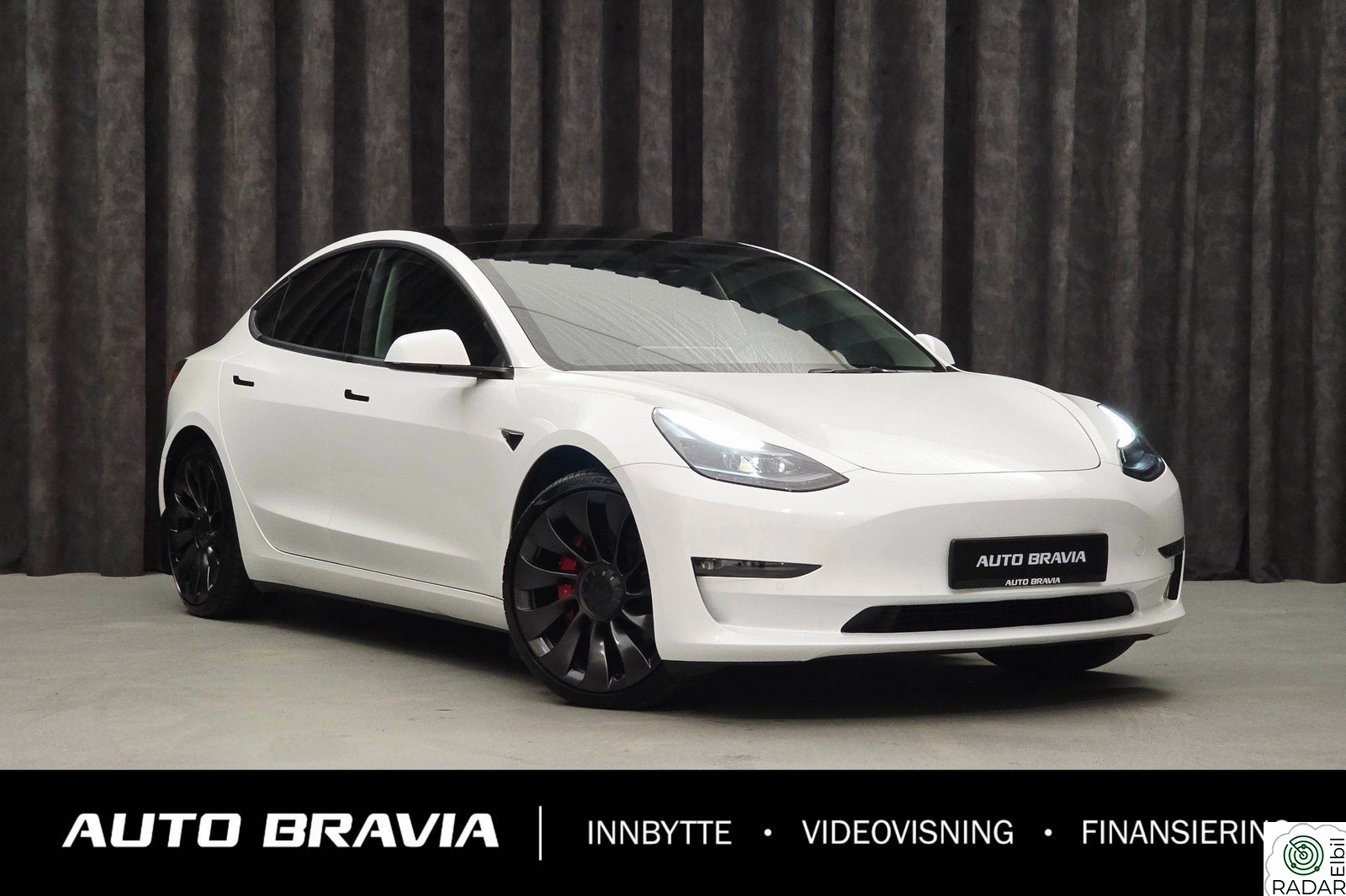TESLA Model 3 PERFORMANCE/UTVIDET GARANTI/ENHANCED AP/AMD/VARMEPUMPE+