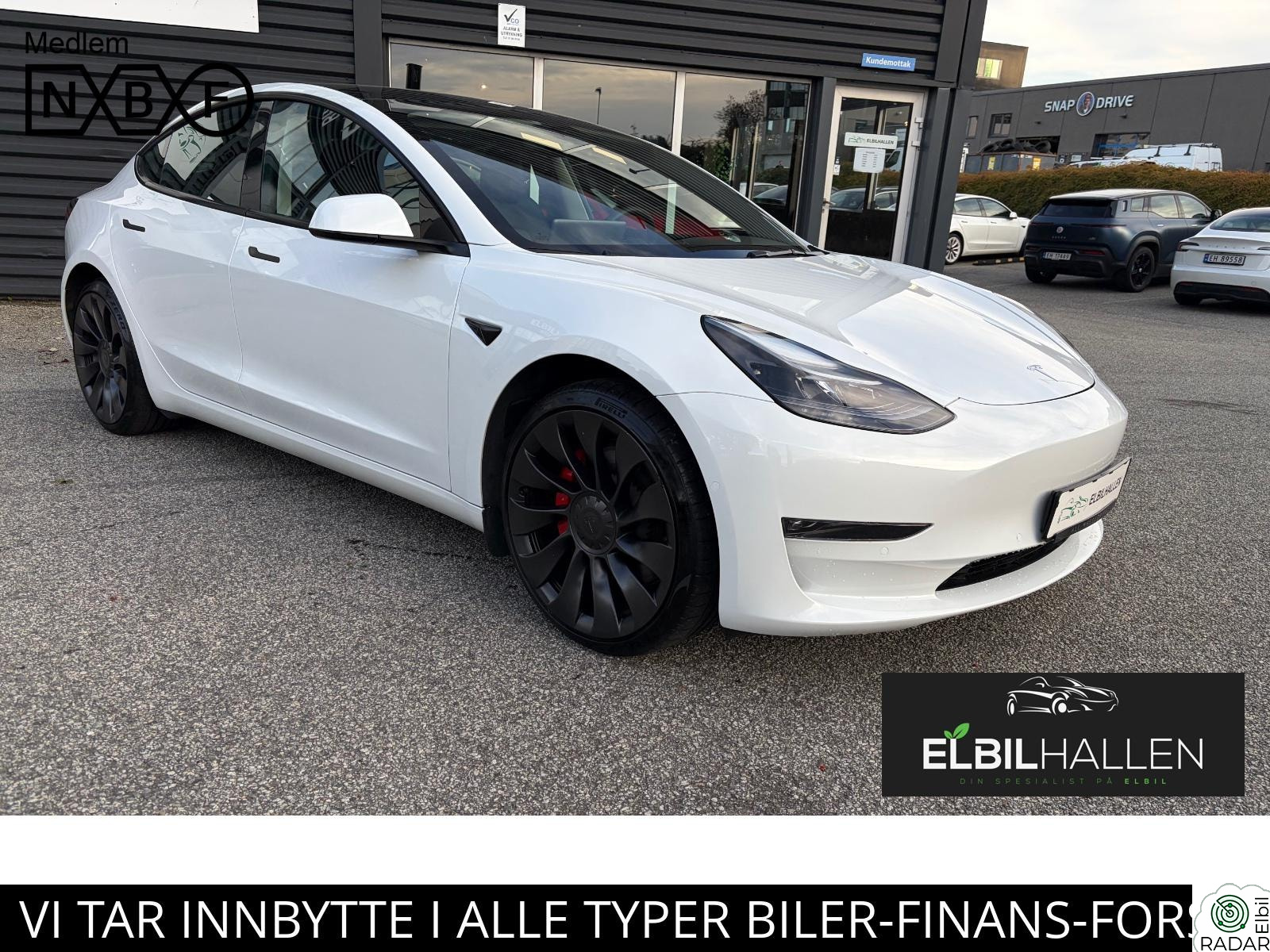 TESLA Model 3 PERFORMANCE/FACELIFT/PREMIUM/AP/RØDE BREMSER/VARMEPUMPE
