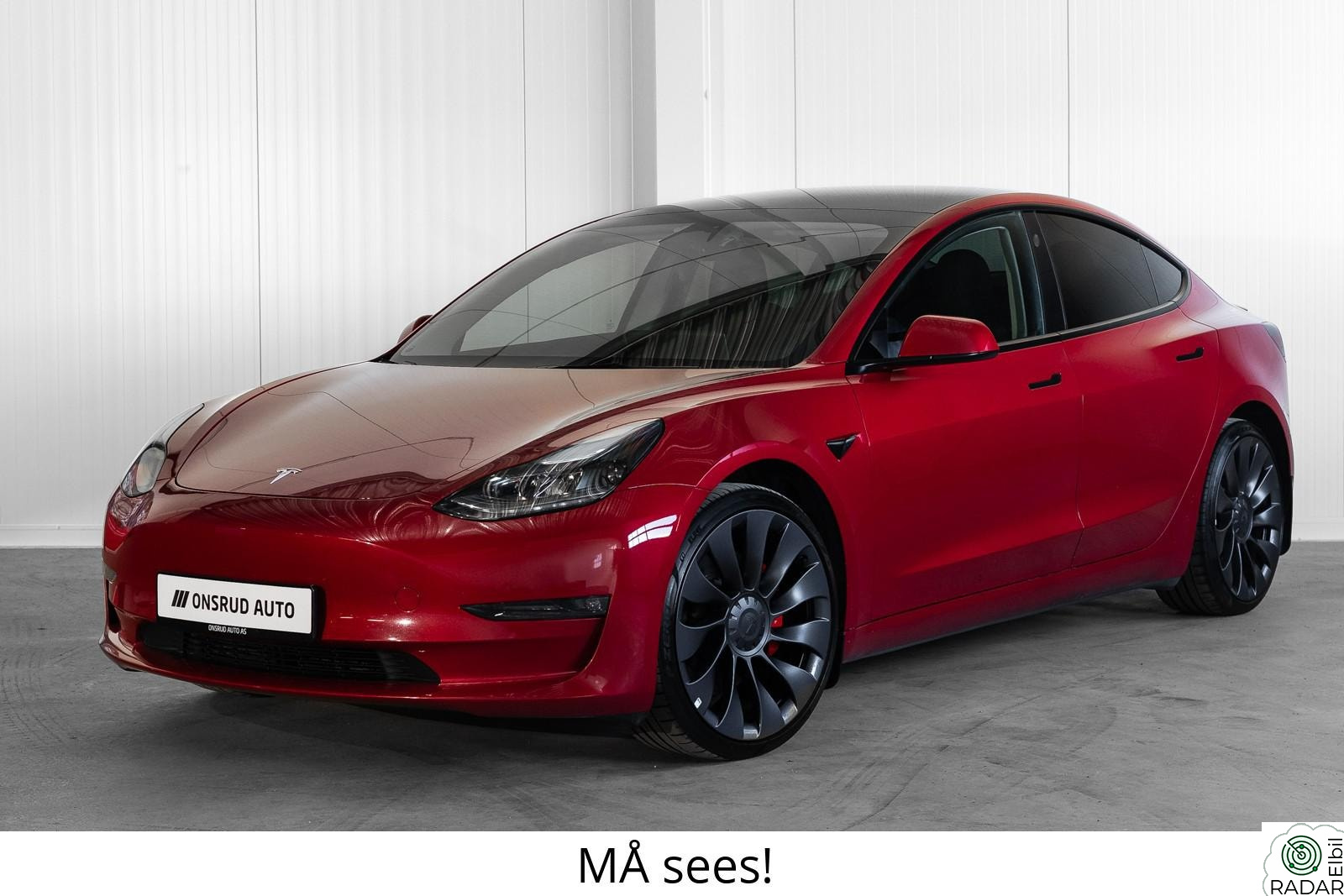 TESLA Model 3 Performance Mørke ruter bak/Rattvarme/ Überturbine x 8