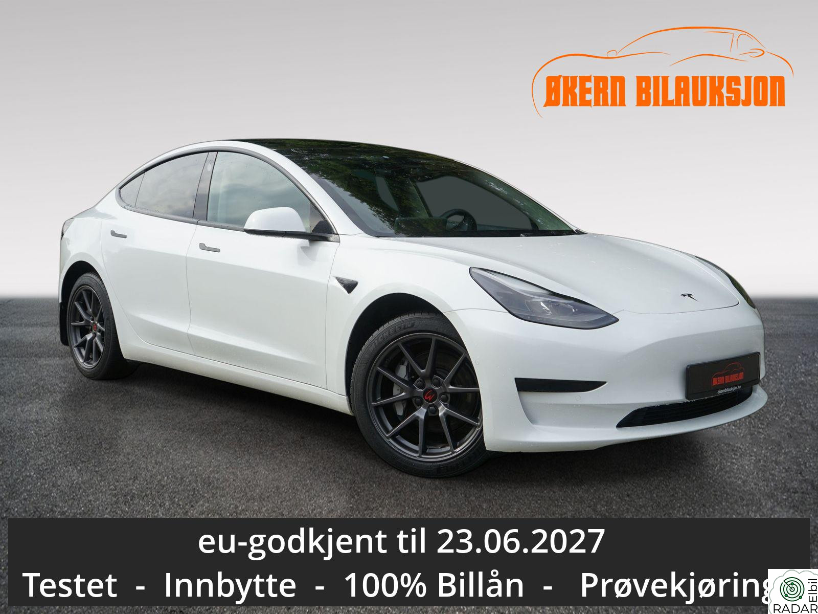 TESLA Model 3 325 Hk-2xklima-ACC-Pano-360-Autopilot-EU-Til 23.06.27