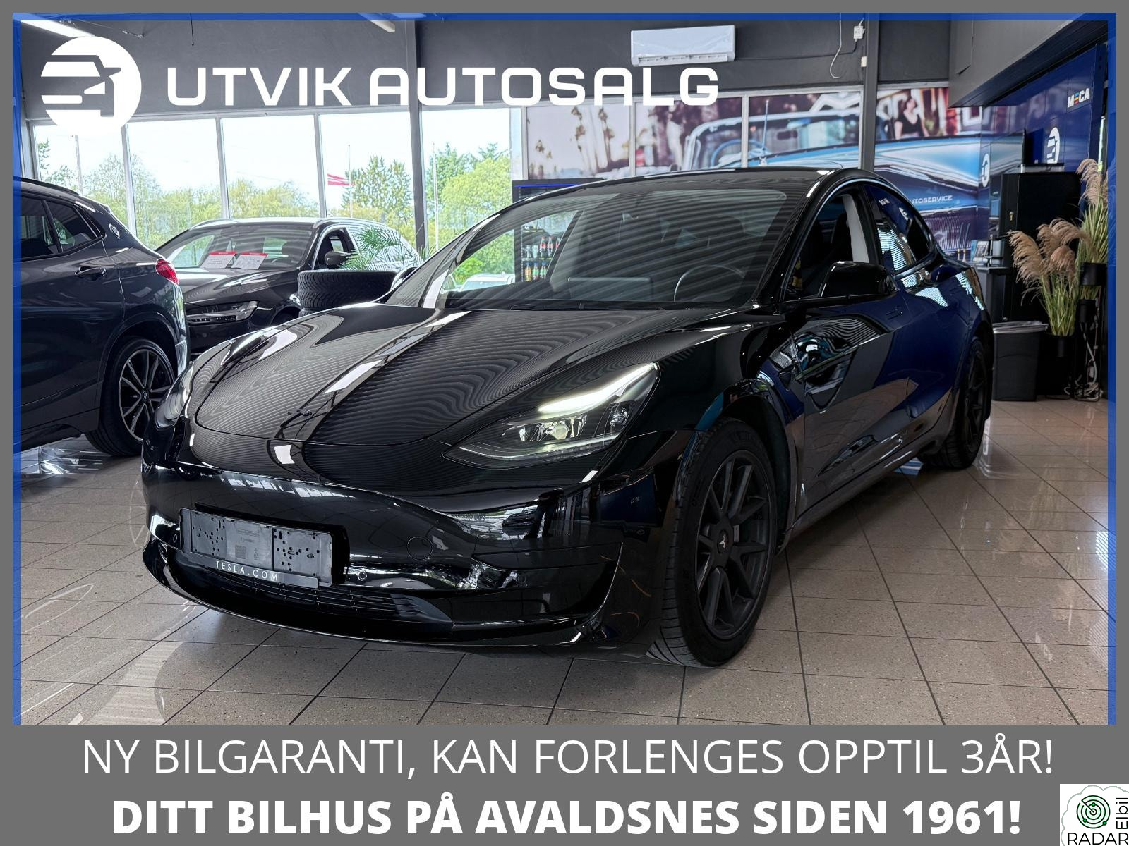 TESLA Model 3 SR+ 448KM WLTP/AUTOPILOT/VARMEPUMPE/TØFF BIL! BØR SEES!