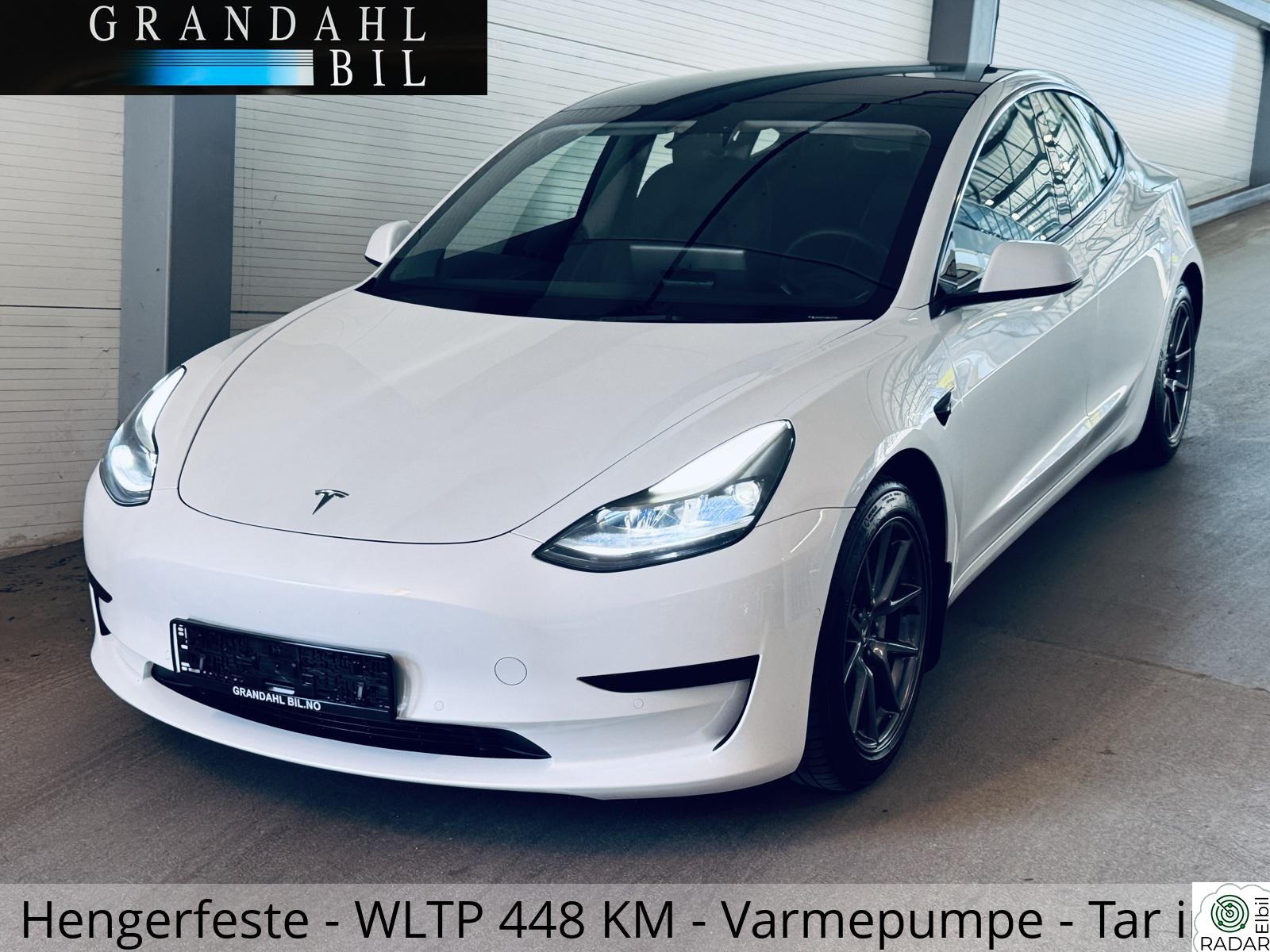 TESLA Model 3 SR + -Varmepumpe - Hengerfeste +++