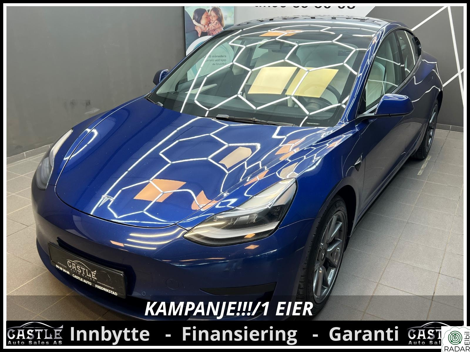TESLA Model 3 Standard Range Plus RWD/HVIT SKINN/AUTOPILOT/PANORAMA++