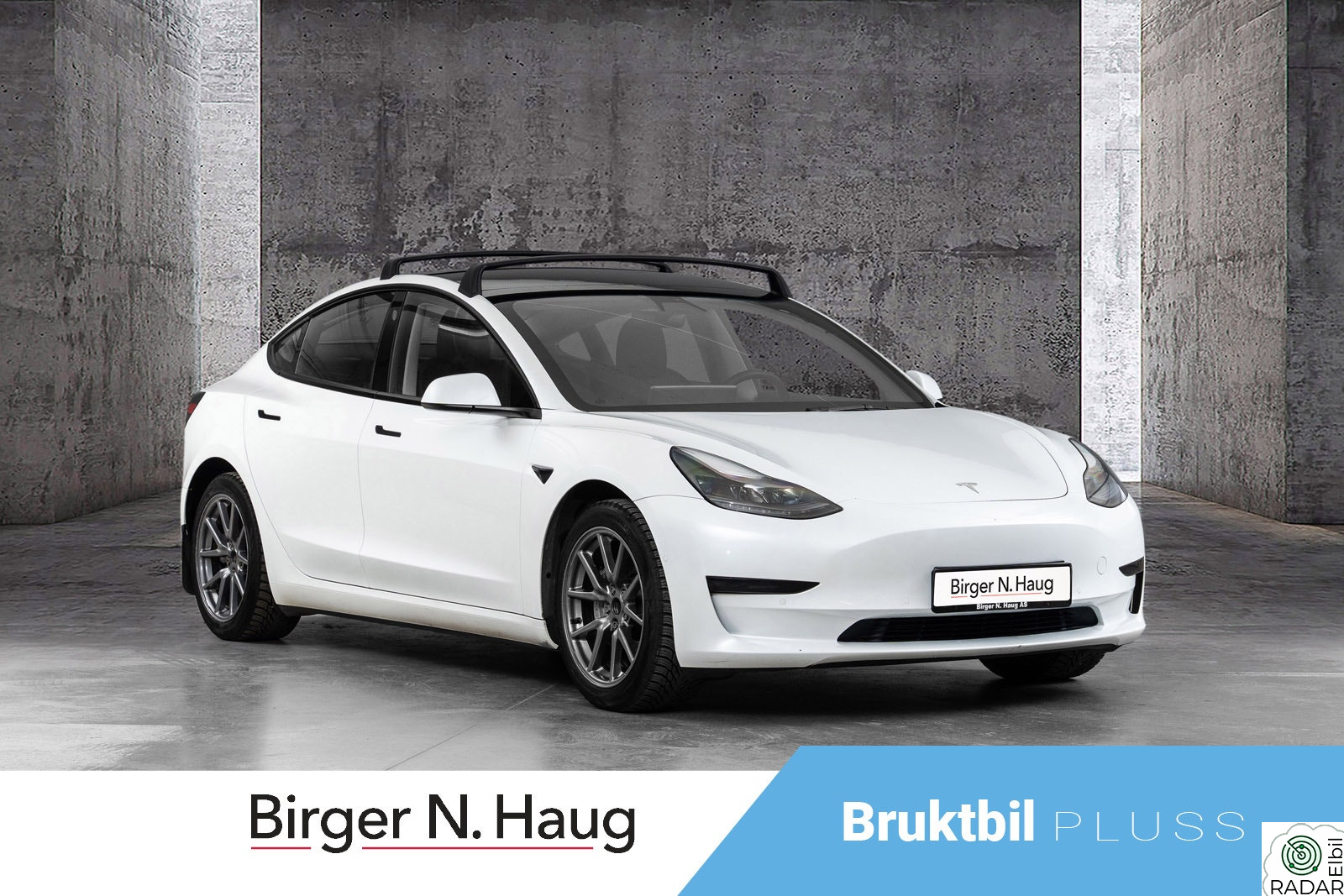 TESLA Model 3 Standard Range Plus RWD TAKSTATIV/H.FESTE/PANO/SKINN+++