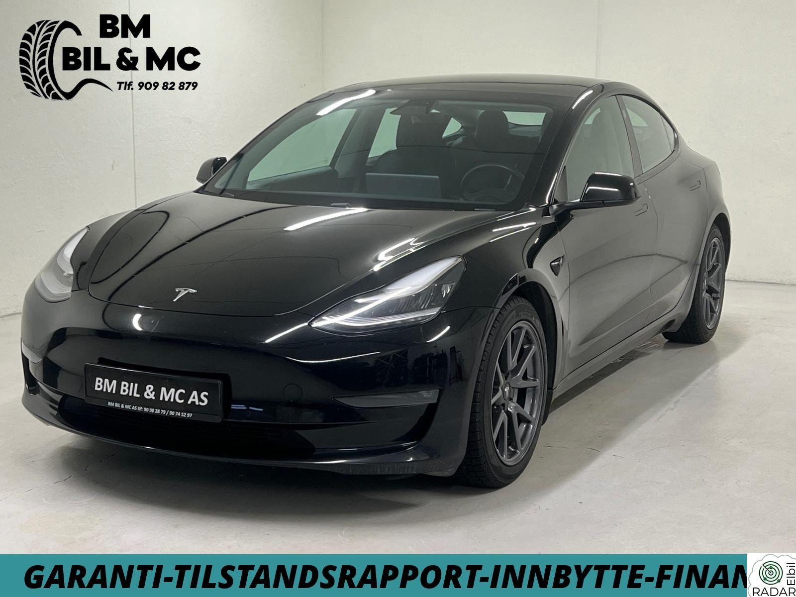 TESLA Model 3 220 KW-Premium-491WLTP-Sort Skinn-Panorama-Krok