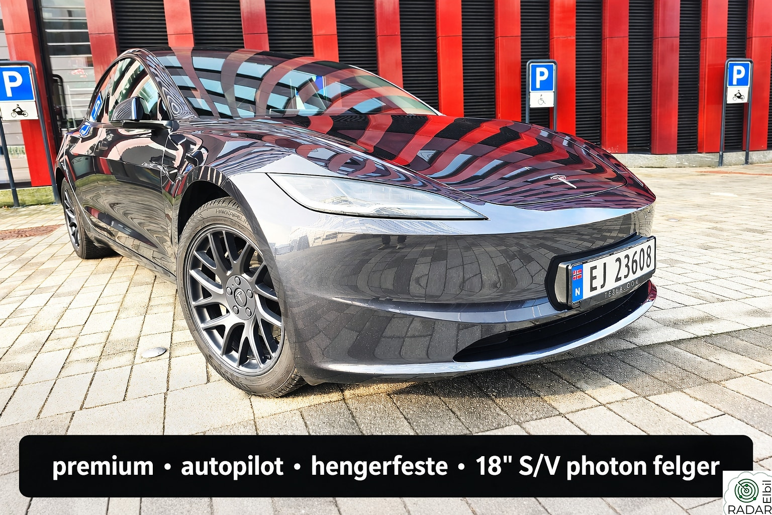 TESLA Model 3 Hengerfeste/blinklys spake/premium/autopilot