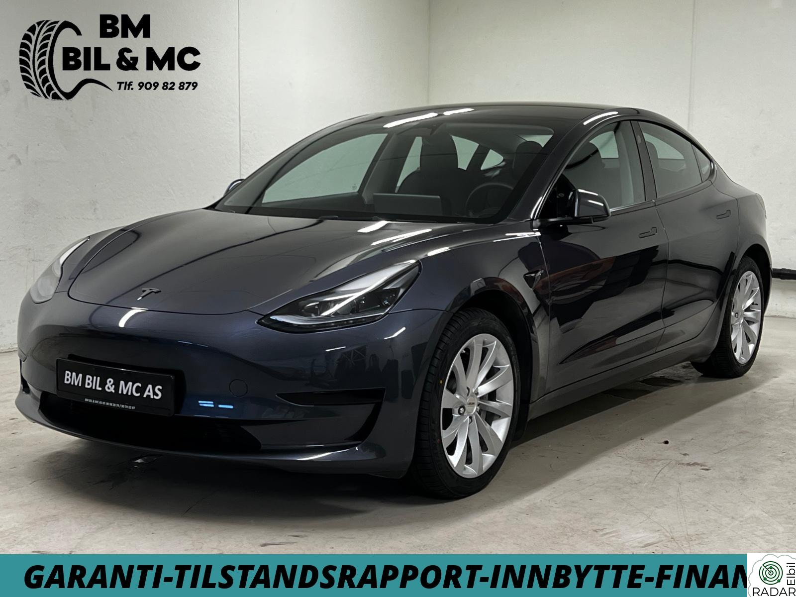 TESLA Model 3 220 KW-Premium-491WLTP-Sort Skinn-Panorama-Krok-FWD