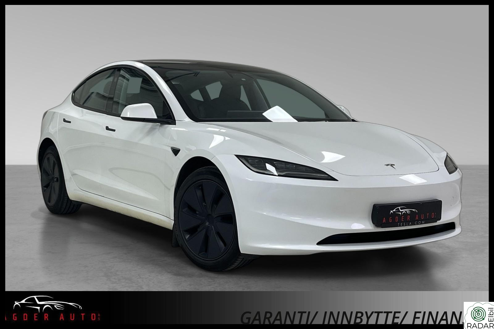 TESLA Model 3 Highland SR/Pano/Skinn/Ventilert sete/ACC/Kam/Prem/2x18