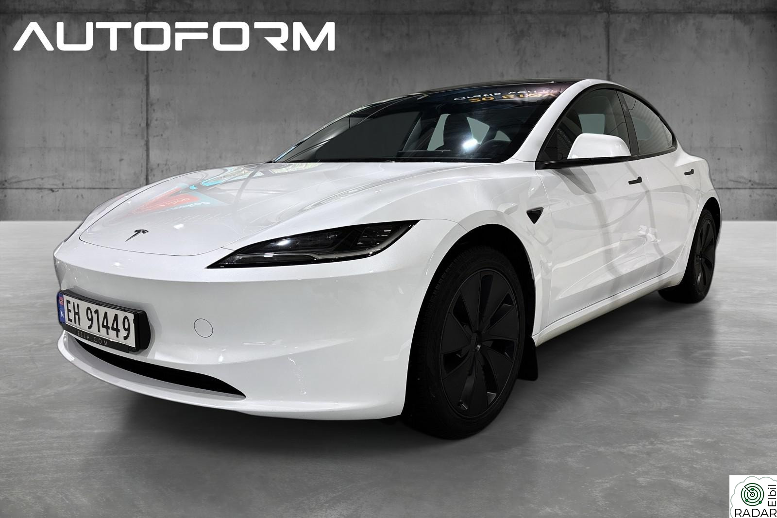 TESLA Model 3 Highland| SR| 513 km| Skinn| RWD| Glasstak| EU28