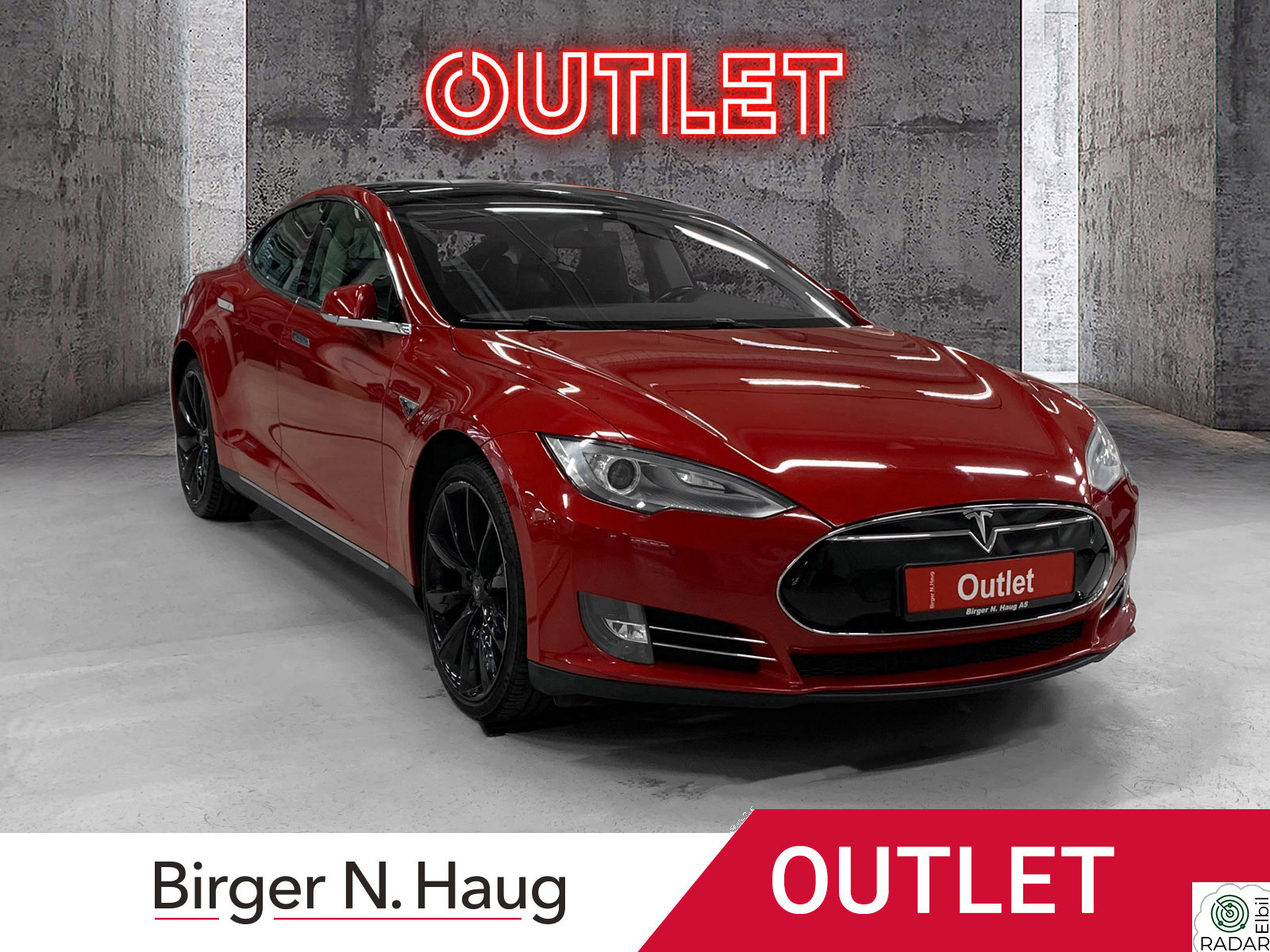 TESLA MOTORS MODEL S 85 /OUTLET/GRATIS LADING/CCS/BYTTET HOVED BATTERI/