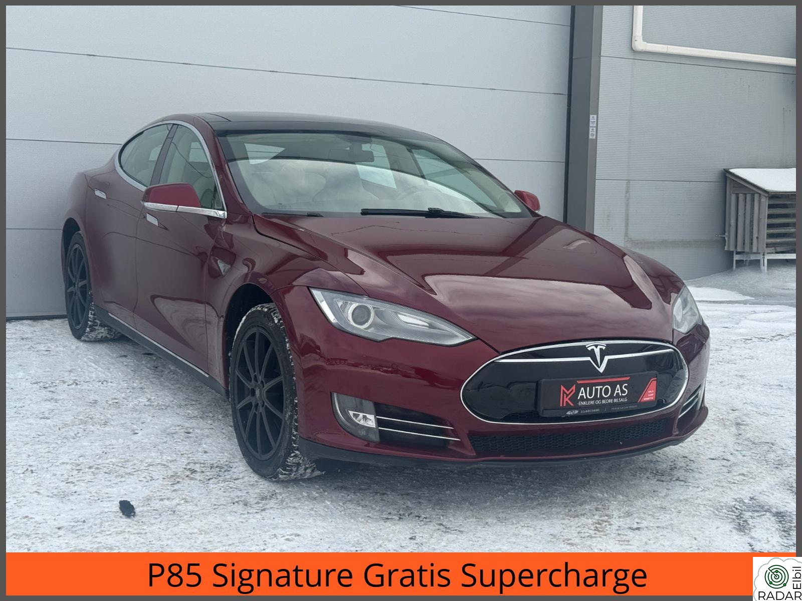 TESLA MOTORS MODEL S P85 Signature Panorama/DAB+/Navi/skinn/Cruise/ gratis L