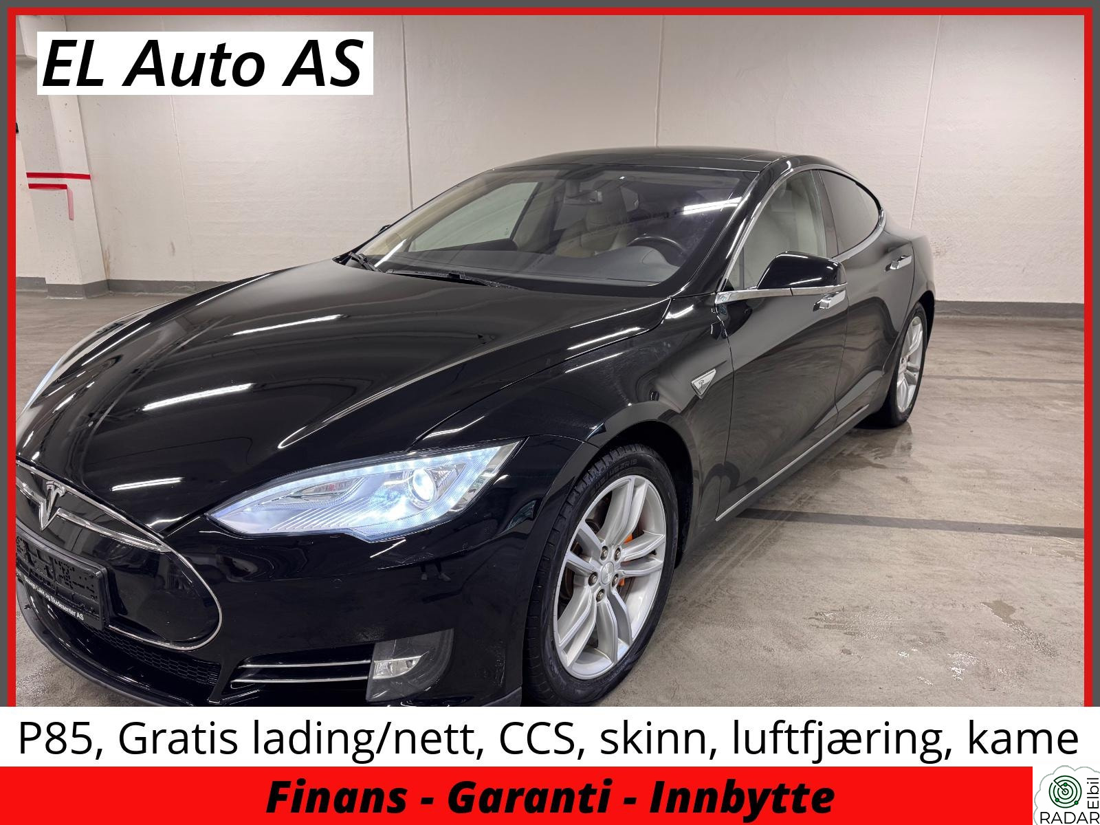 TESLA MOTORS MODEL S P85 Gratis lading/nett,CCS,luftfjæring,ny batteri HW