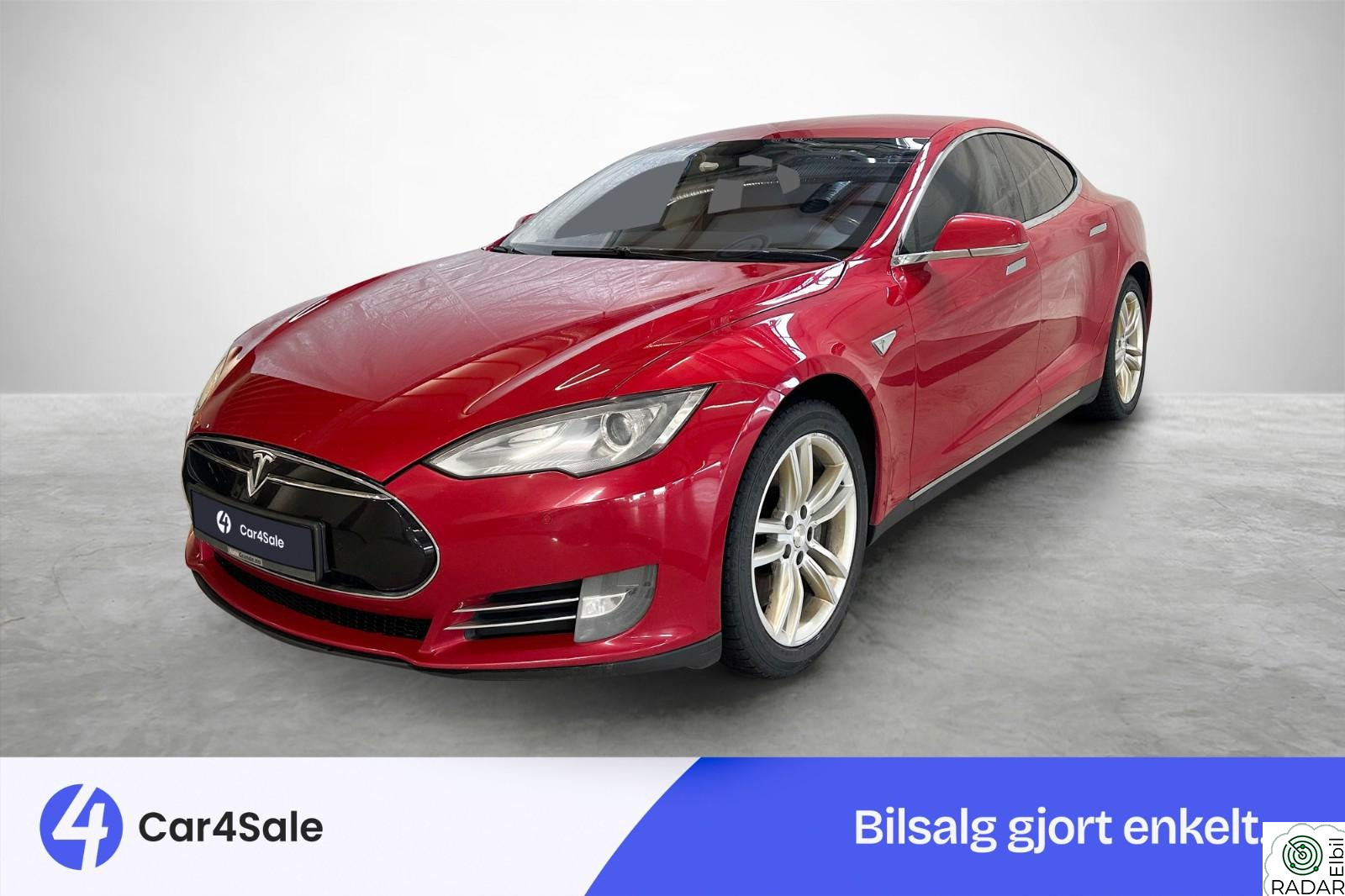 TESLA MOTORS MODEL S 85D/ Skinn/ El seter/ Nødlader/