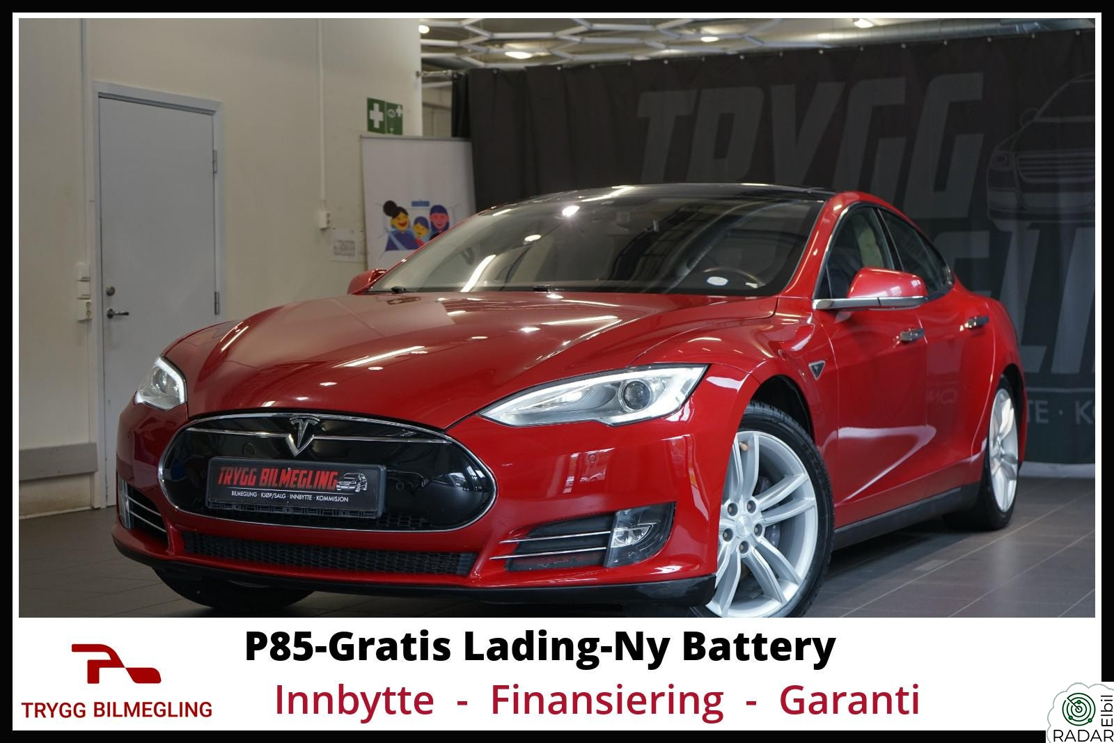 TESLA MOTORS MODEL S P85 Performance Utgave-Free Super Charging-New Battery+