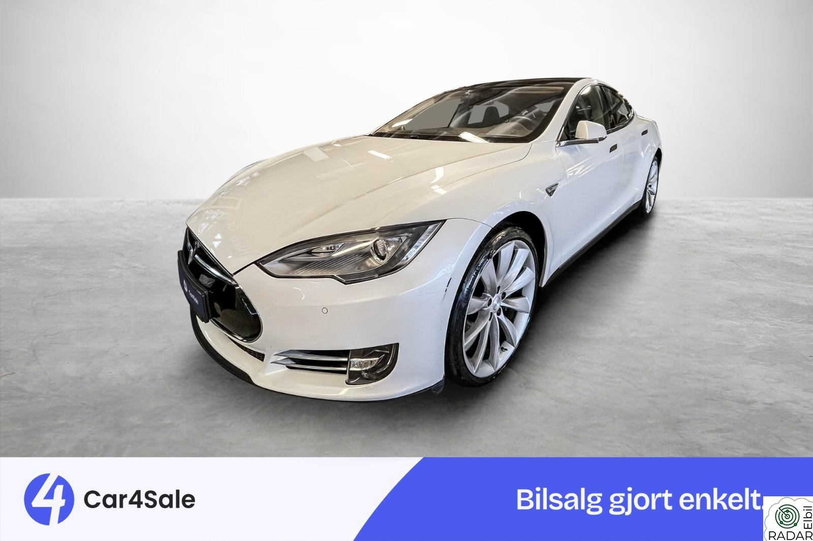 TESLA MOTORS MODEL S 85 / HIFI / Luft / EU26 / Skinn / Soltak/ Gratis Lading