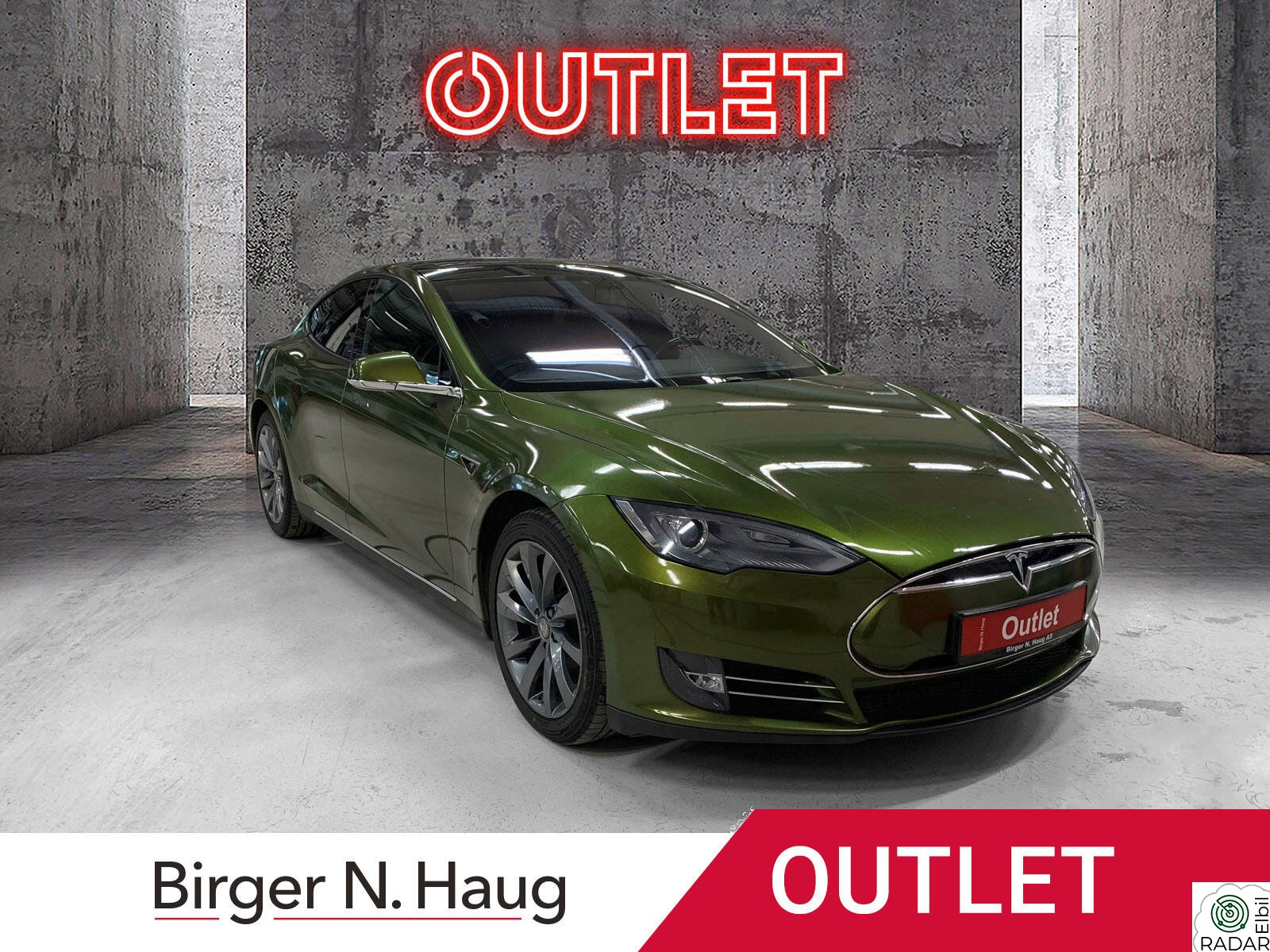TESLA MOTORS MODEL S 85 /OUTLET/CCS/PREMIUM/GRATIS SUPERLADING/IKKE LUFT