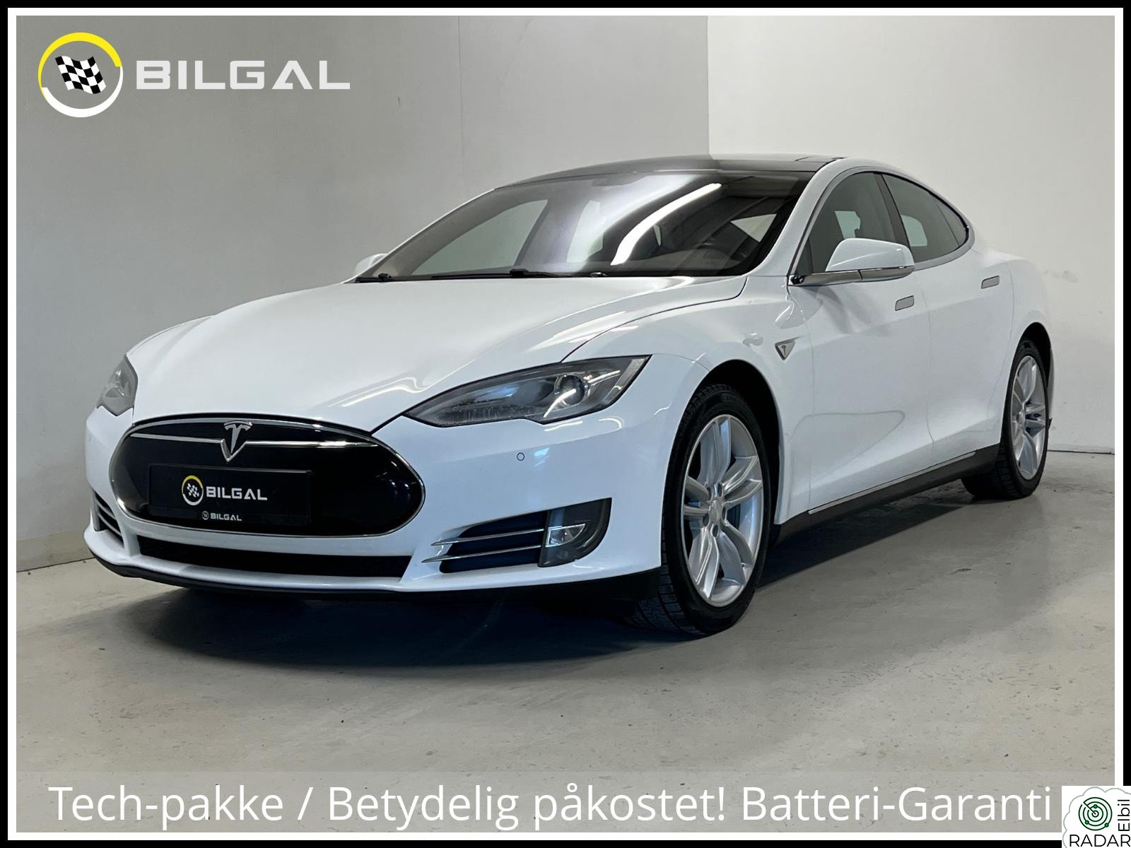 TESLA MOTORS MODEL S 85 Panorama Skinn Ultra-HiFi Kamera Overhalt-Batteri!