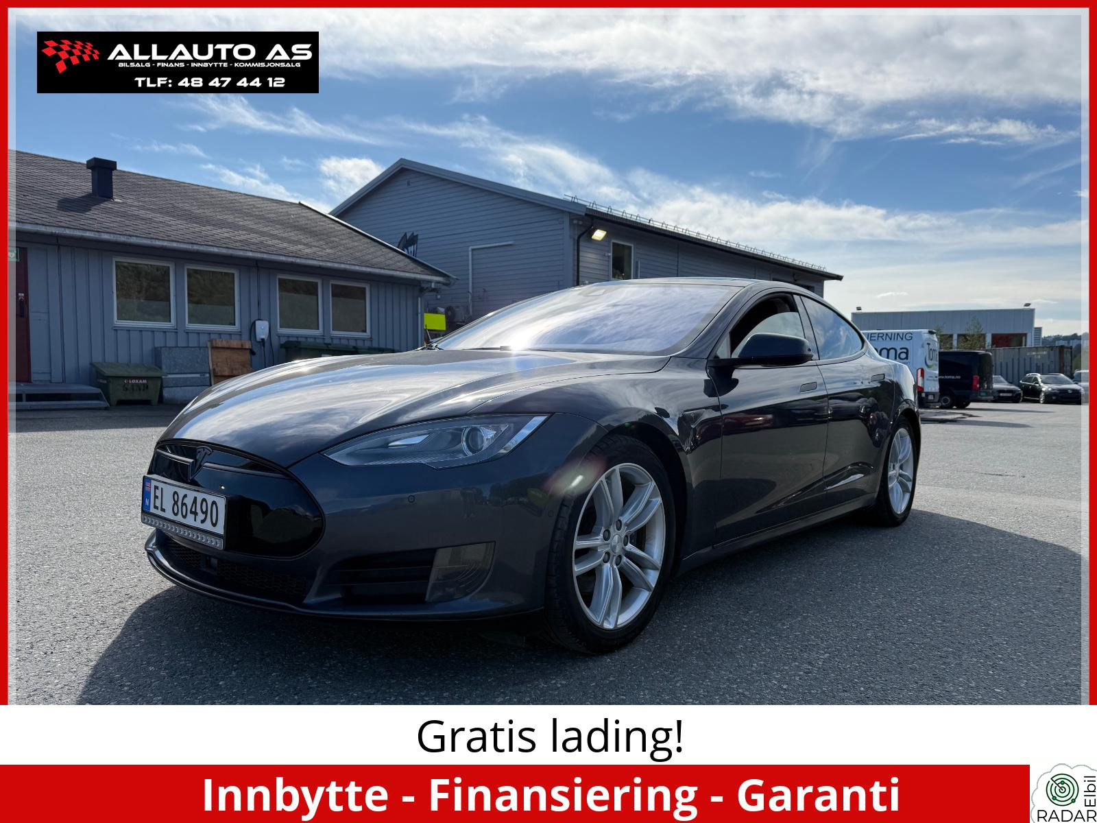 TESLA MOTORS Model S 85D/394Hk/Pano/Skinn/ACC/4X4/GRATIS LADING+++