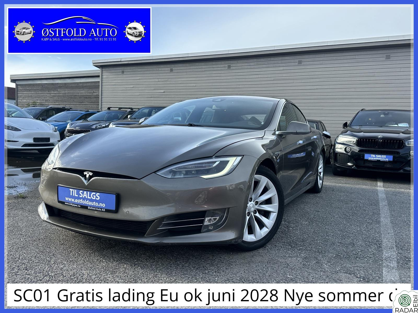 TESLA MOTORS Model S SC01 Gratis lading Eu ok juni 2028 Nye sommer dekk