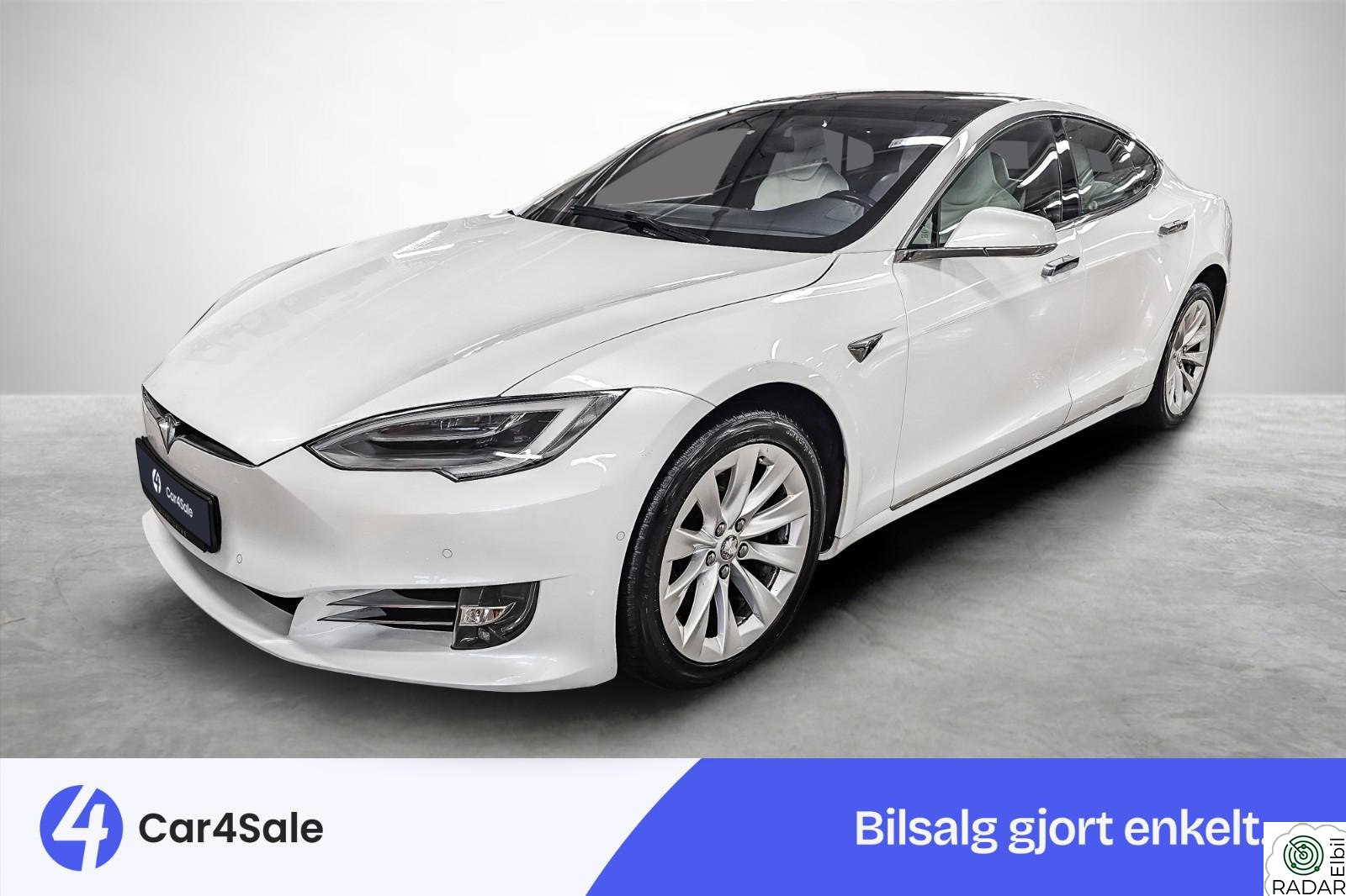 TESLA Model S 75D/ Hvit + Hvit/ Karbon/ 1 Eier/ EAP/ S+V/ Norsk/ Pano