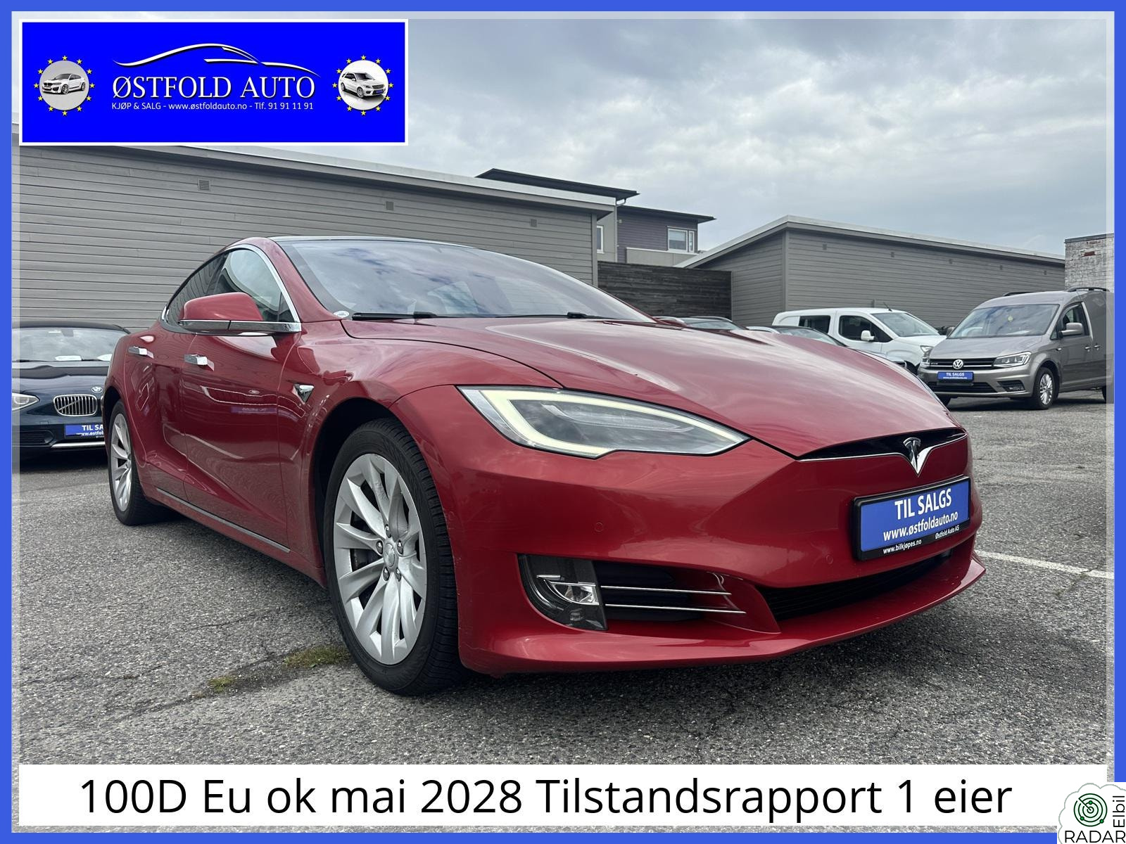 TESLA Model S 100D Eu ok mai 2028 Tilstandsrapport 1 eier