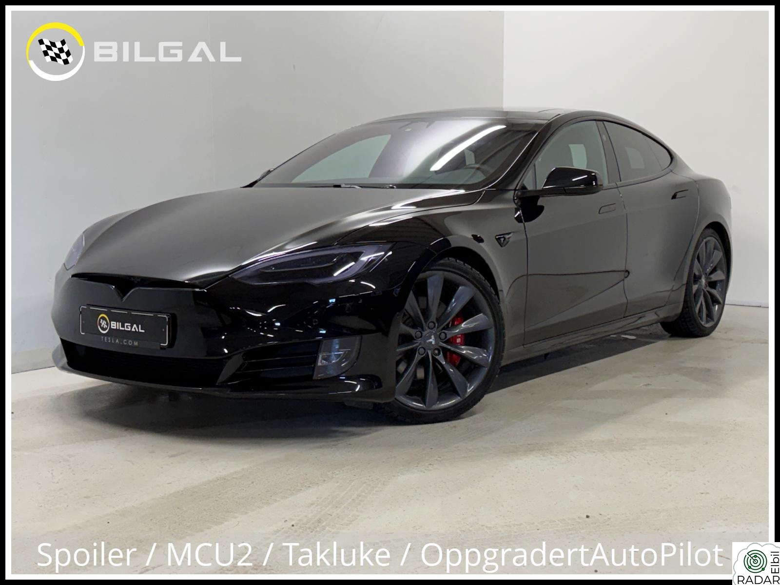 TESLA Model S 75D 525HK HelSort Skinn/Carbon HiFi Vinterpakke 21" CCS