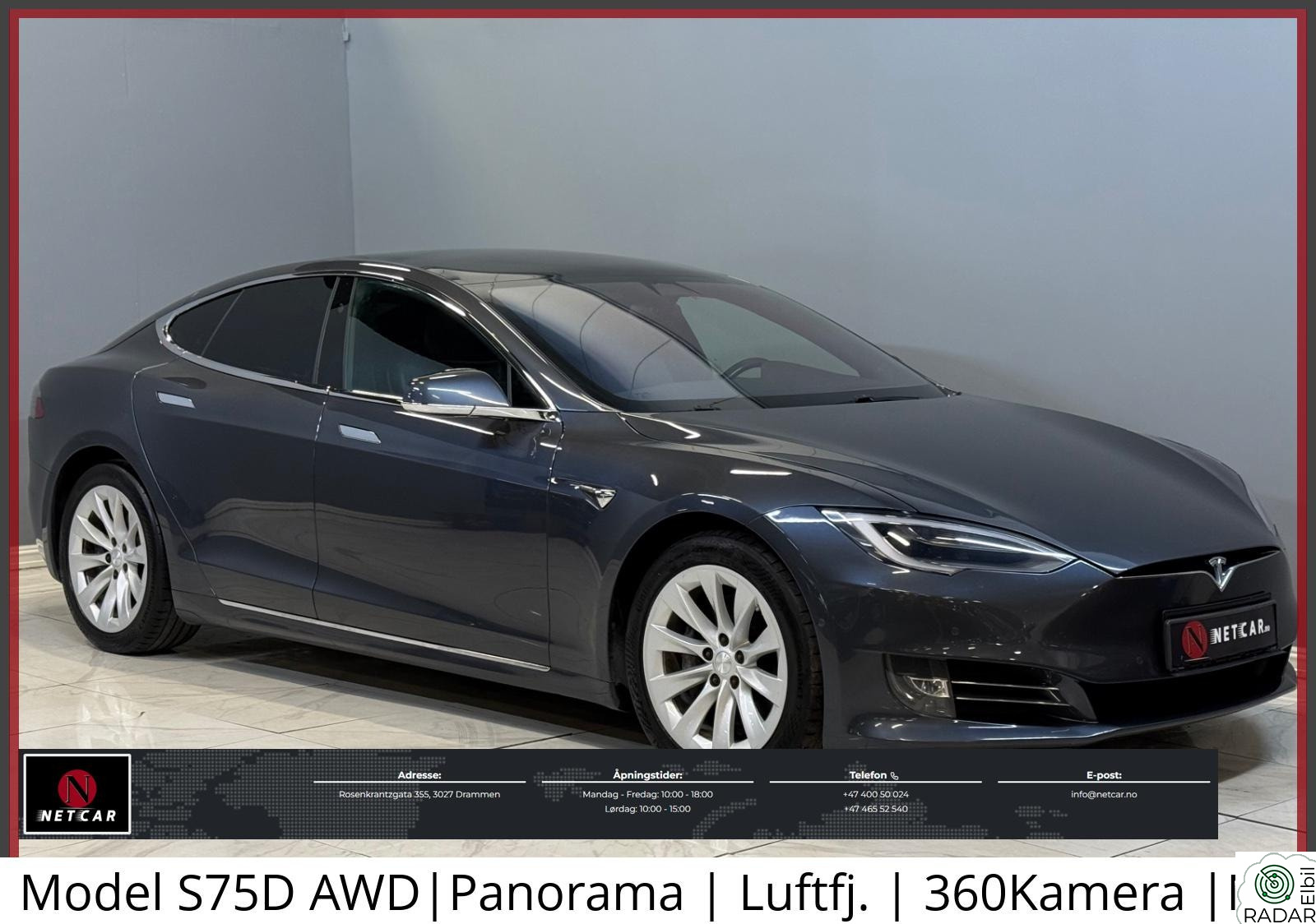 TESLA Model S Model S75D AWD|Panorama | Luftfj. | 360Kamera |Nav| DAB