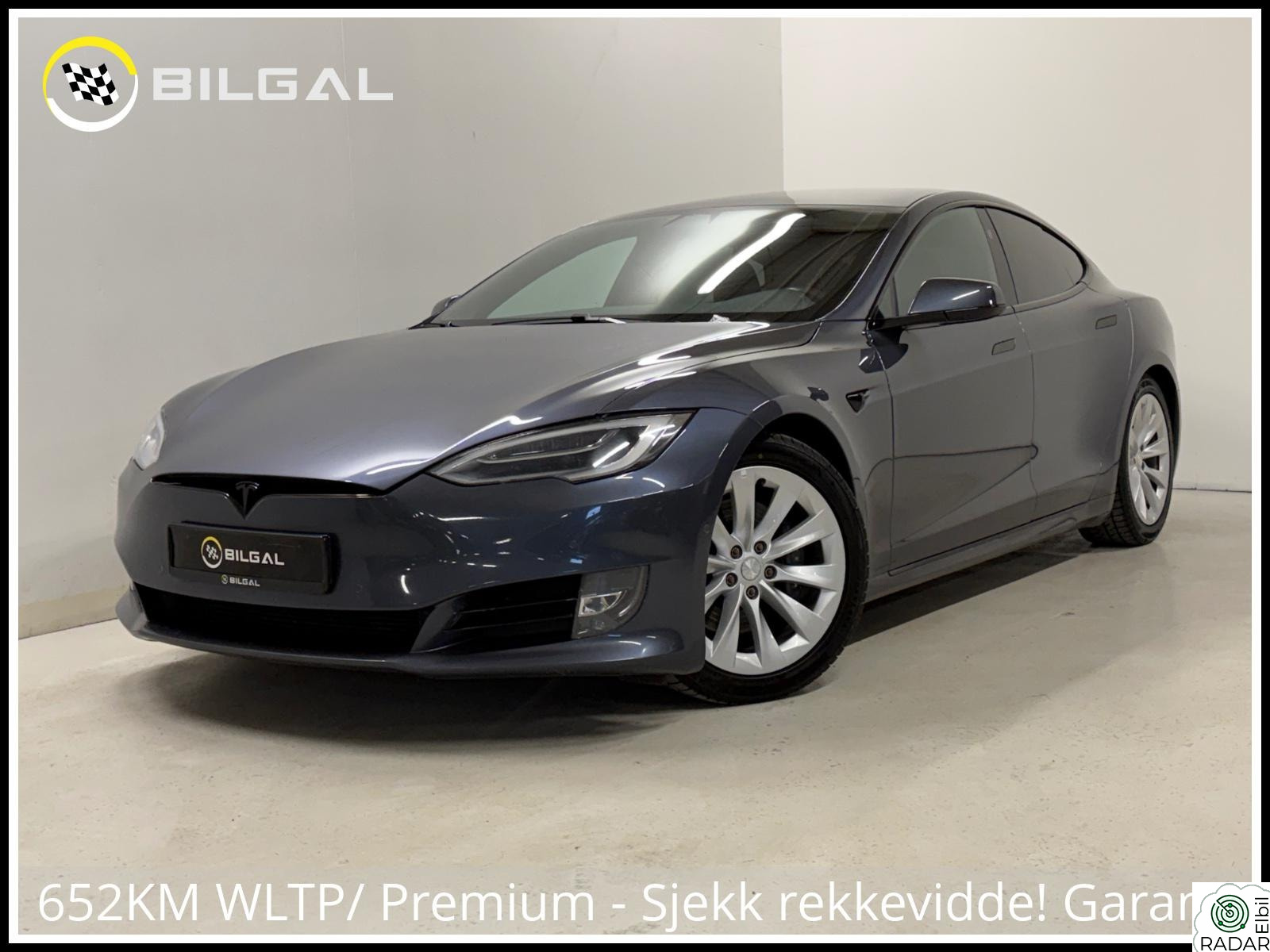 TESLA Model S LongRange-Plus Raven 572HK 4x4 SortOptikk Skinn HiFi