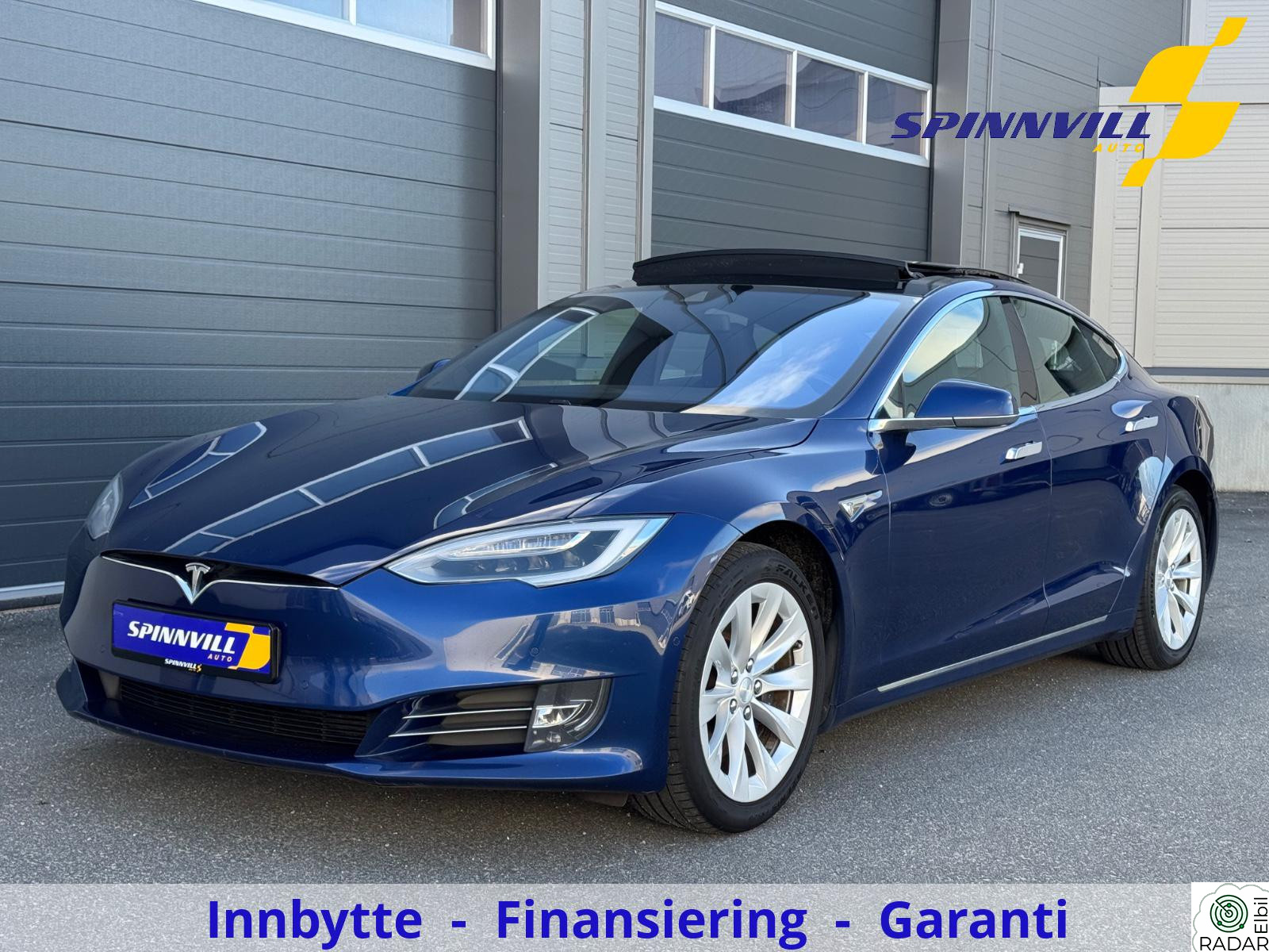 TESLA MOTORS Model S 90D 525hk/ 1-eiers bil/ Gratis Lading/ Soltak/