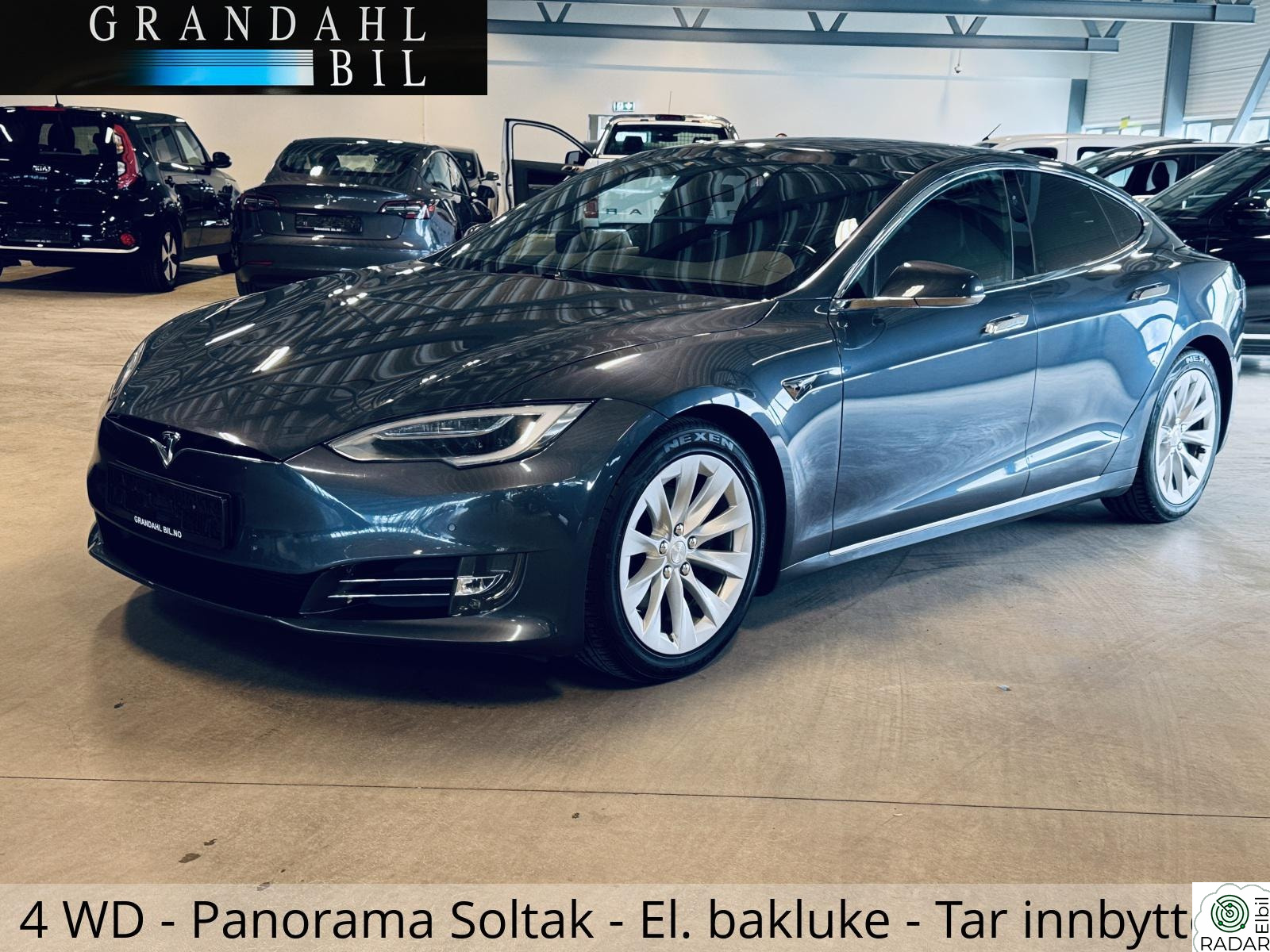 TESLA Model S 75 D- Panorama Soltak - Delskinn - Vinterpakke ++ +
