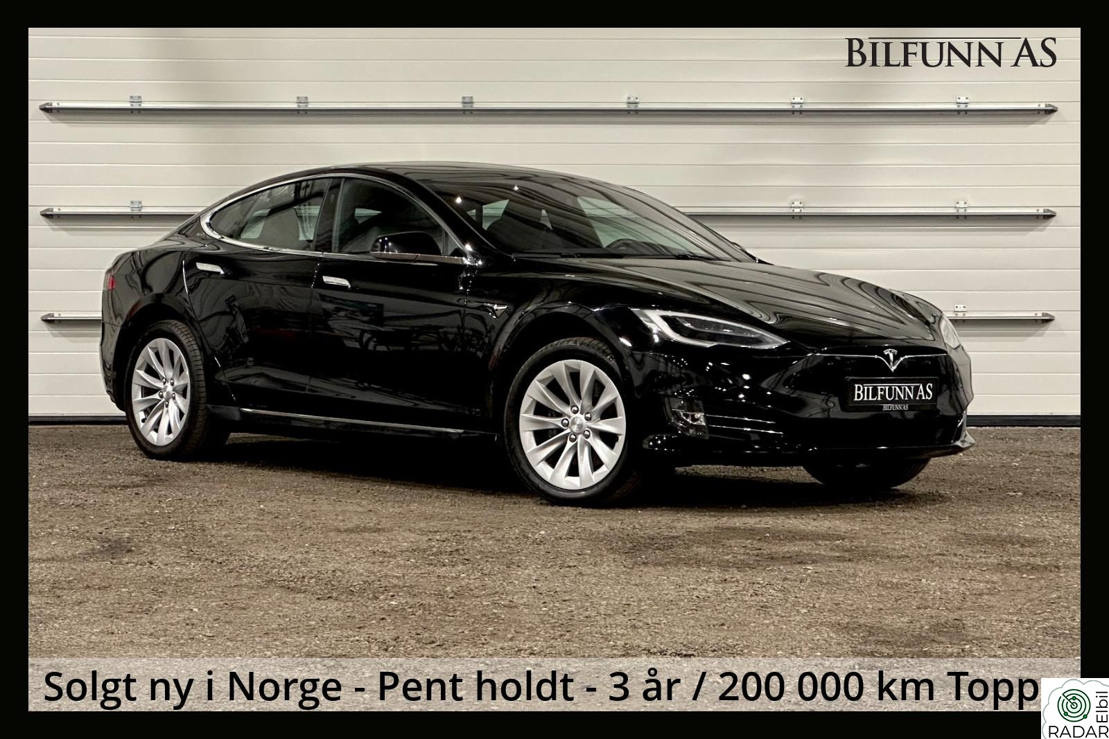 TESLA Model S Long Range Raven, MCU2, Nye bremser, 3 år Topp Garanti