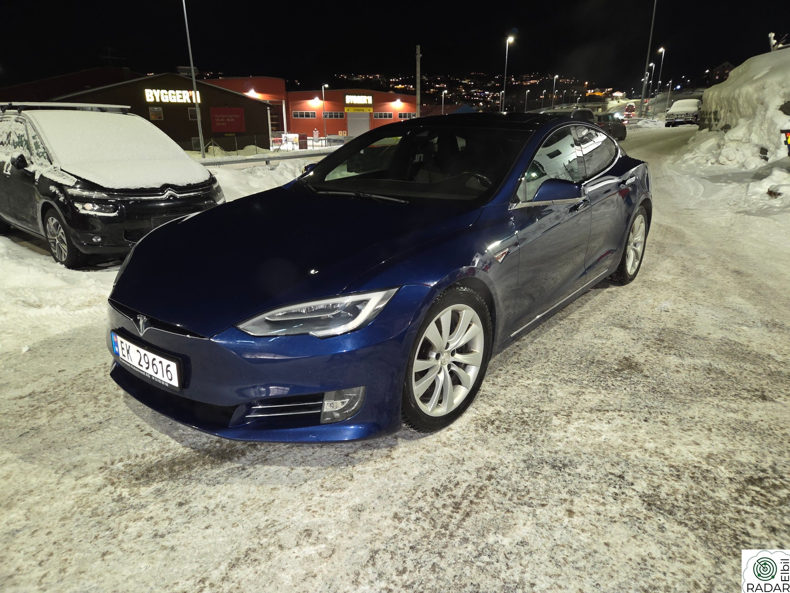 TESLA MOTORS Model S 90D GRATIS LADING, Skinn, Panorama