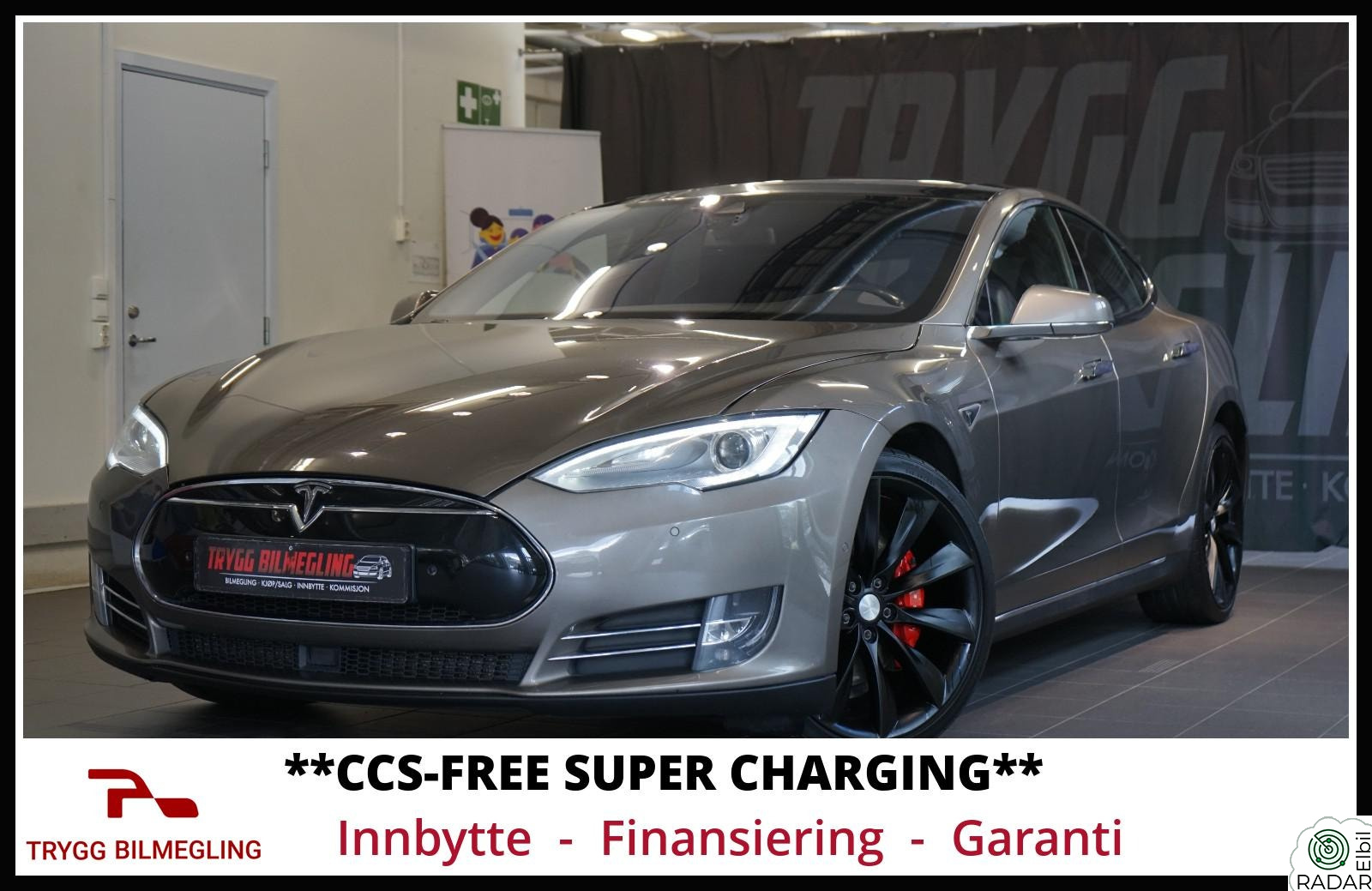 TESLA MOTORS Model S P90D LUDICROUS AWD UTGAVE-GRATIS SUPER CHARGING-SE PRIS