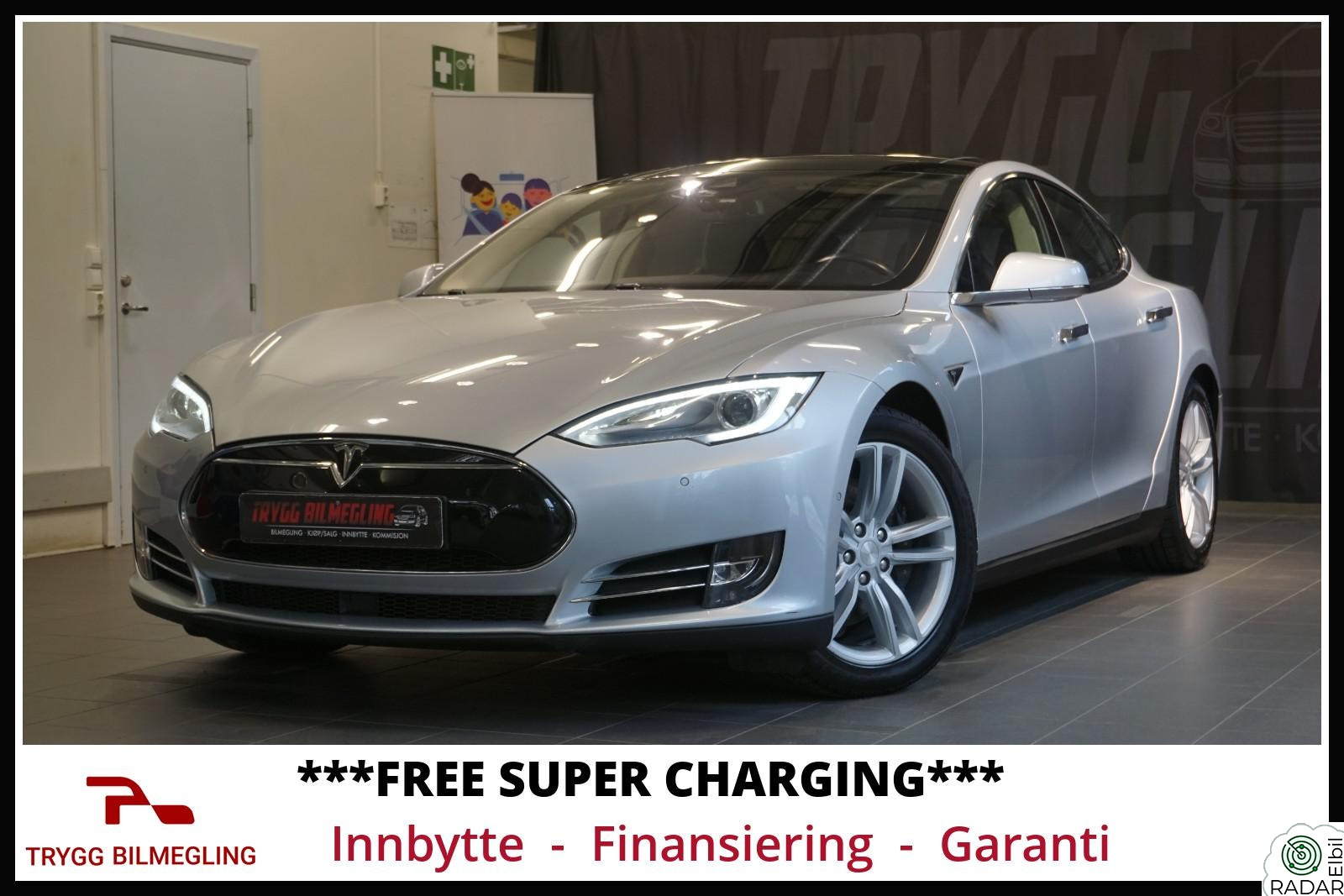TESLA MOTORS Model S 85D AWD UTGAVE*LAV KM*GRATIS SUPER LADING*CCS INSTALERT
