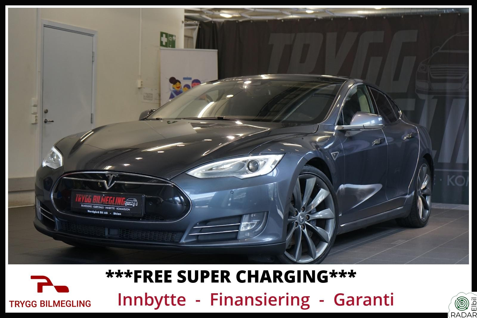 TESLA MOTORS Model S 85D-GRATIS SUPER LADING-21"TURBIN FELGER-CCS AKTIVERT++