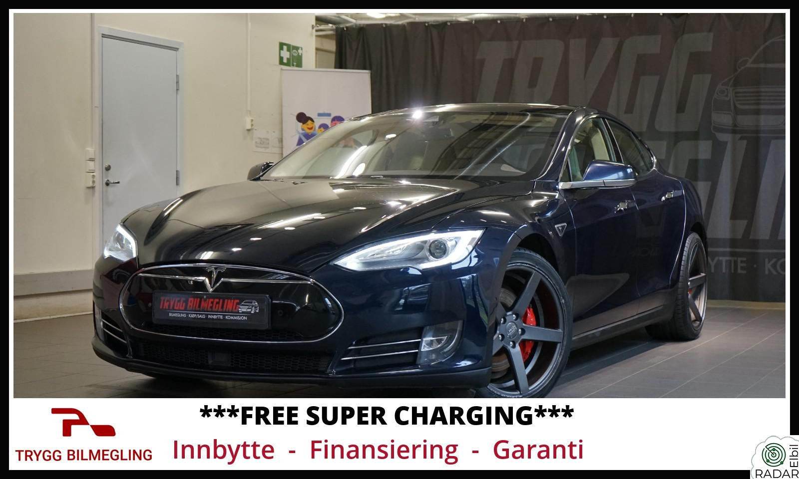 TESLA MOTORS Model S P85D PERFORMANCE INSANE AWD UTGAVE*FREE SUPER CHARGING+