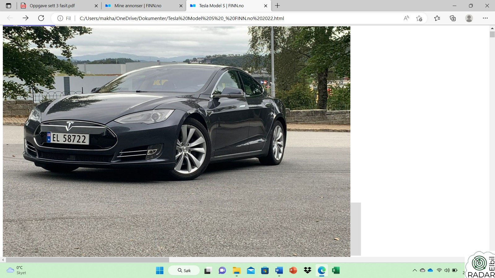 TESLA MOTORS Model S 85D Gratis lading, premium Connectivity, Spotify