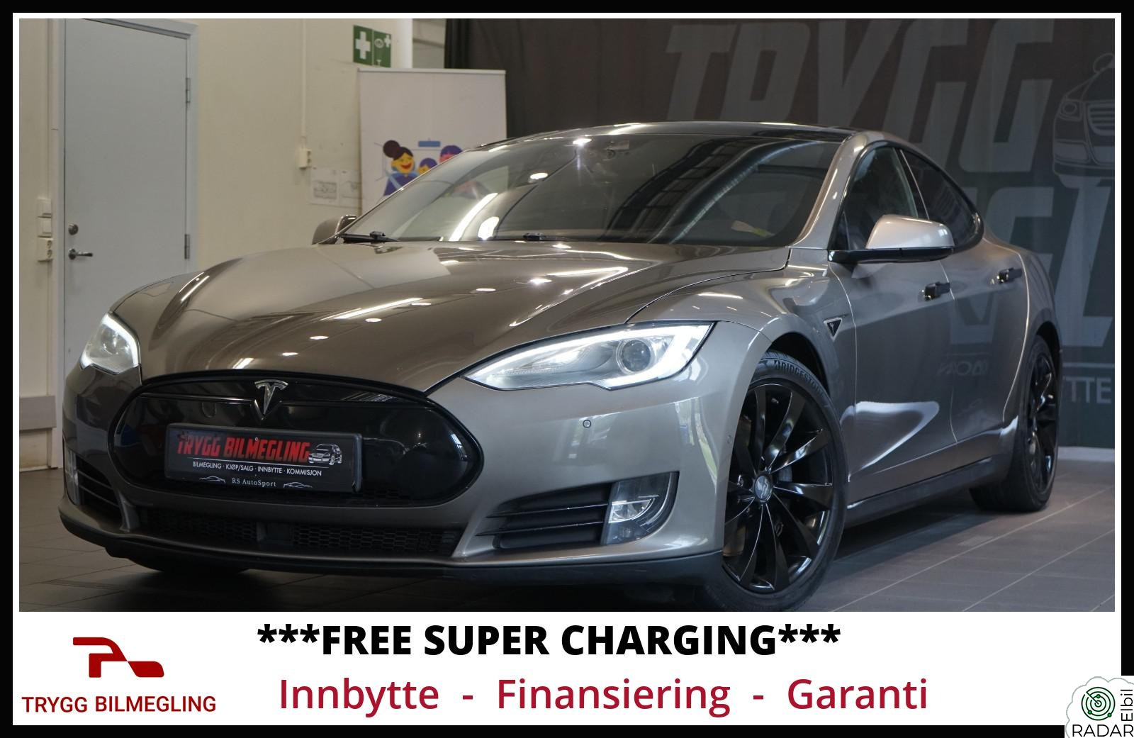 TESLA MOTORS Model S FREE SUPER CHARGING*AWD*SE PRIS*KLAR FOR LEVERING++++